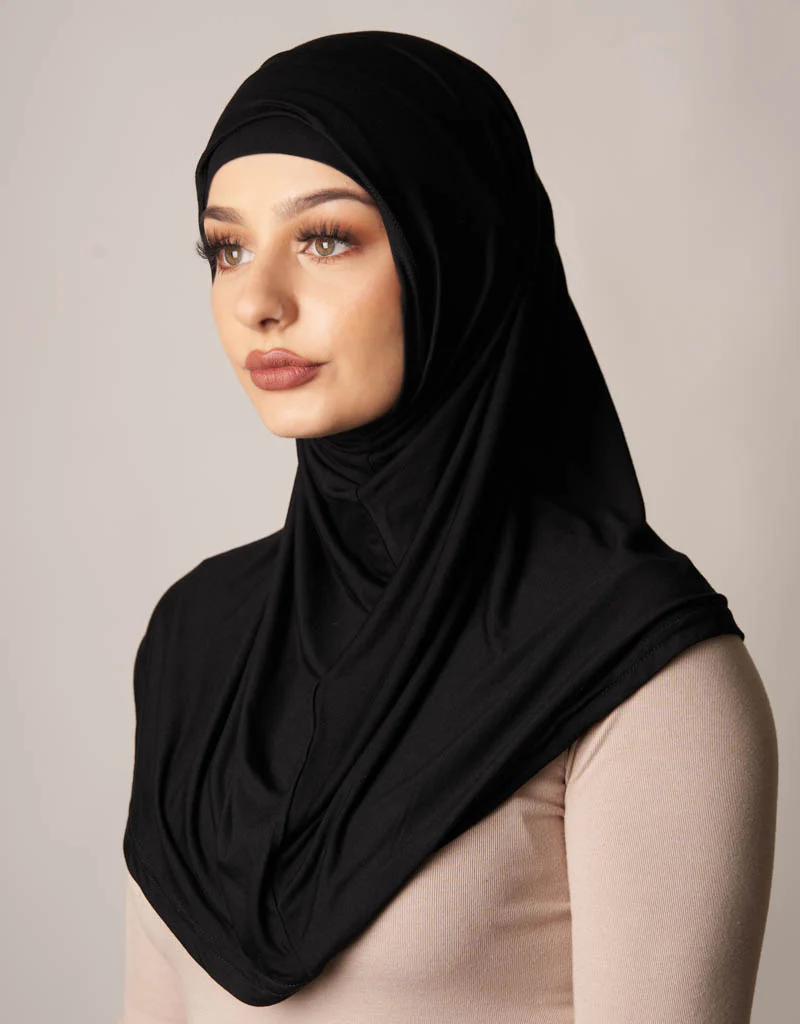 2 Piece Hijab Cap / Scarf - Dark Shades - Image 5