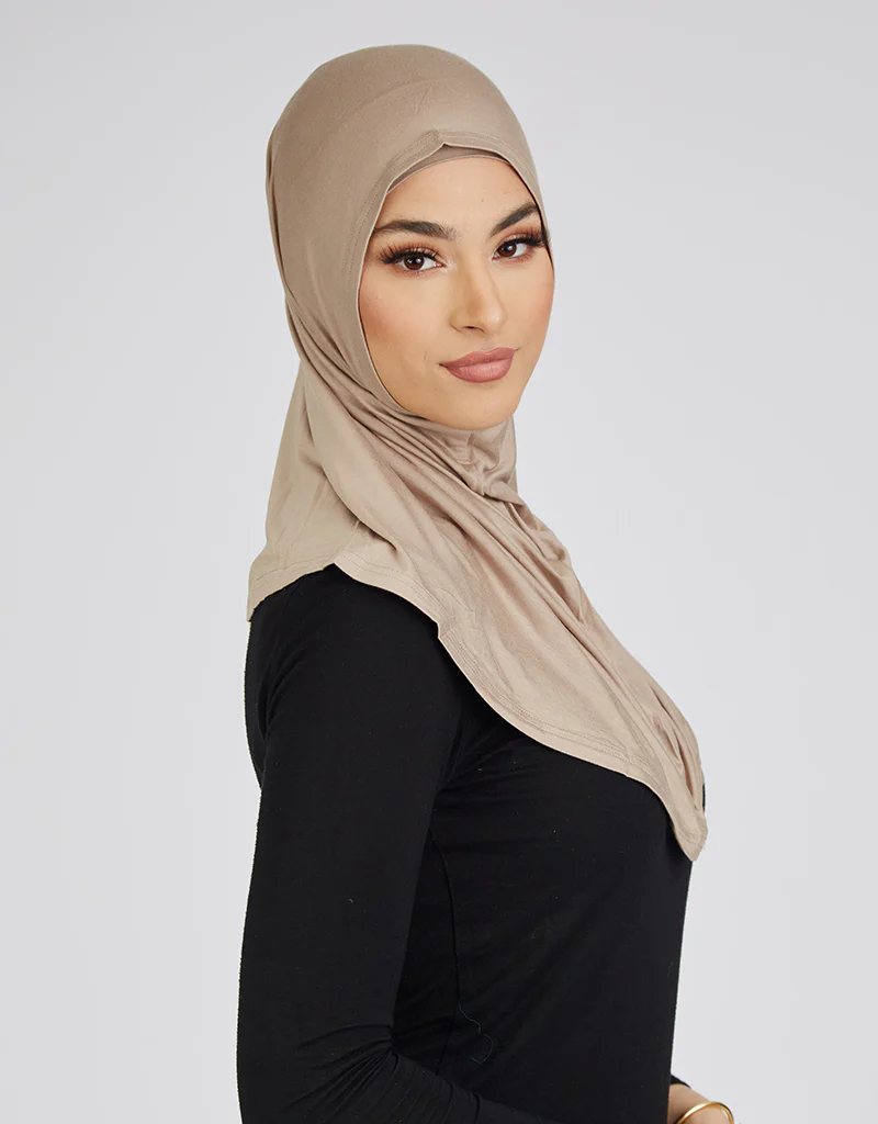 2 Piece Hijab Cap / Scarf - Light Shades - Image 4