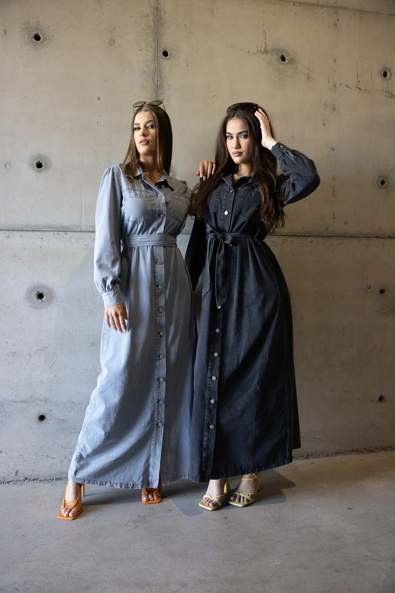 Abra Snap Button Denim Dress - Image 2