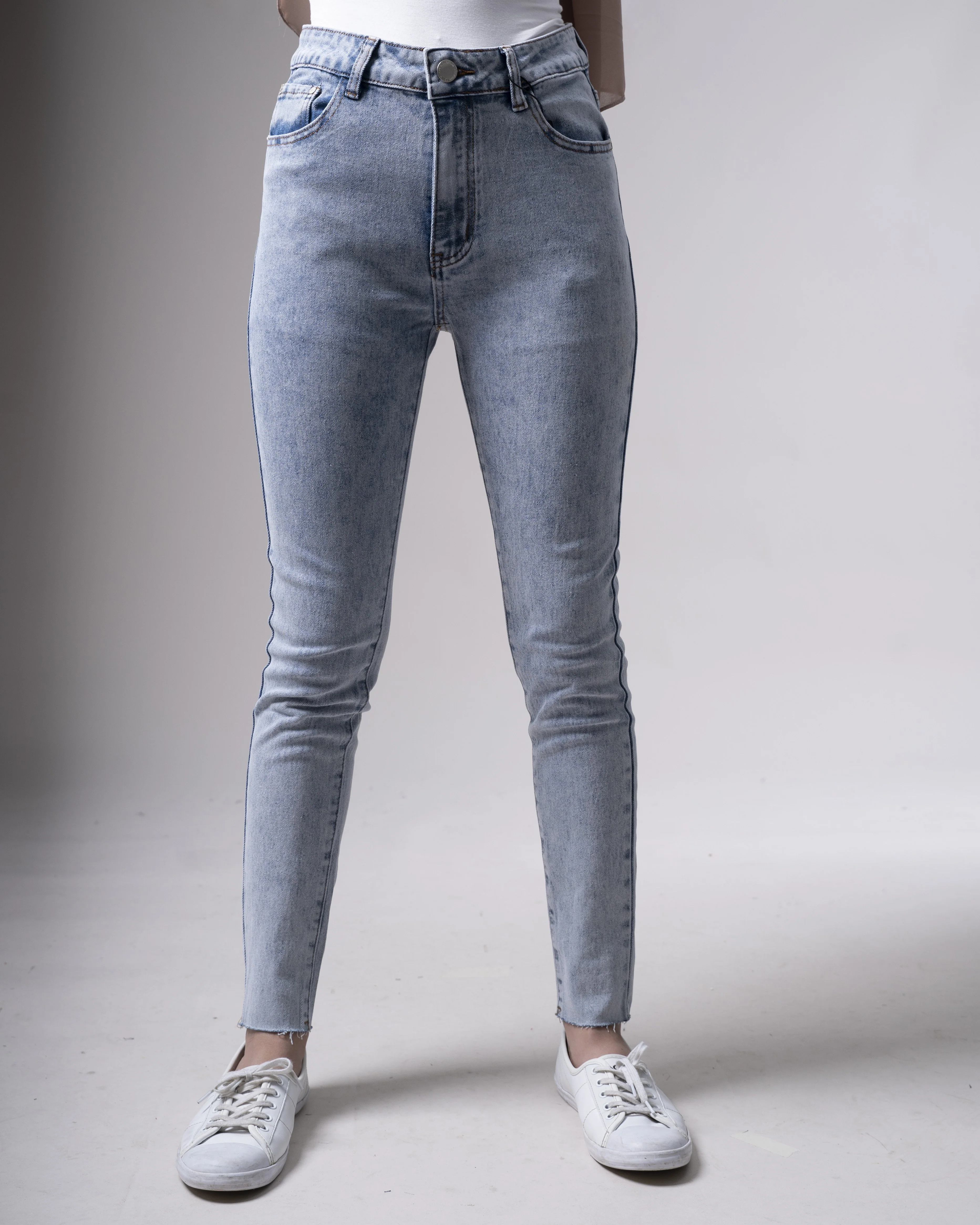 Acid Wash Skinny Jeans - Image 4