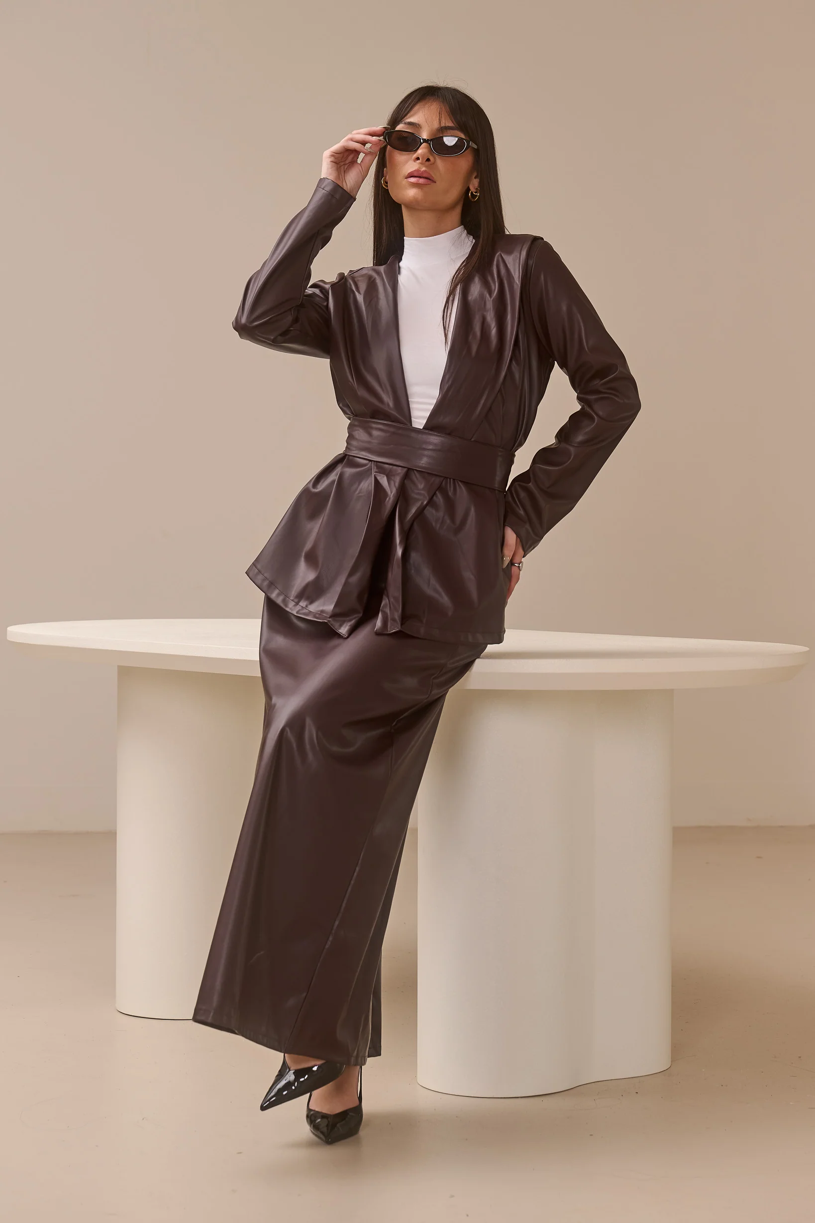 Alana PU Leather Skirt - Image 2