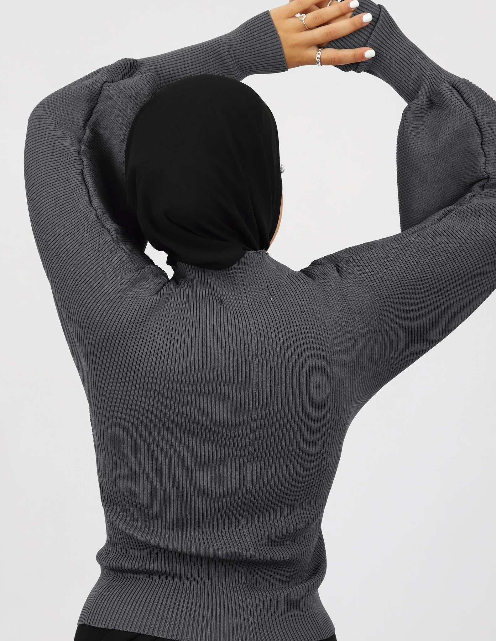 Alana Puff Sleeve Knit Top - Dark Shades - Image 14