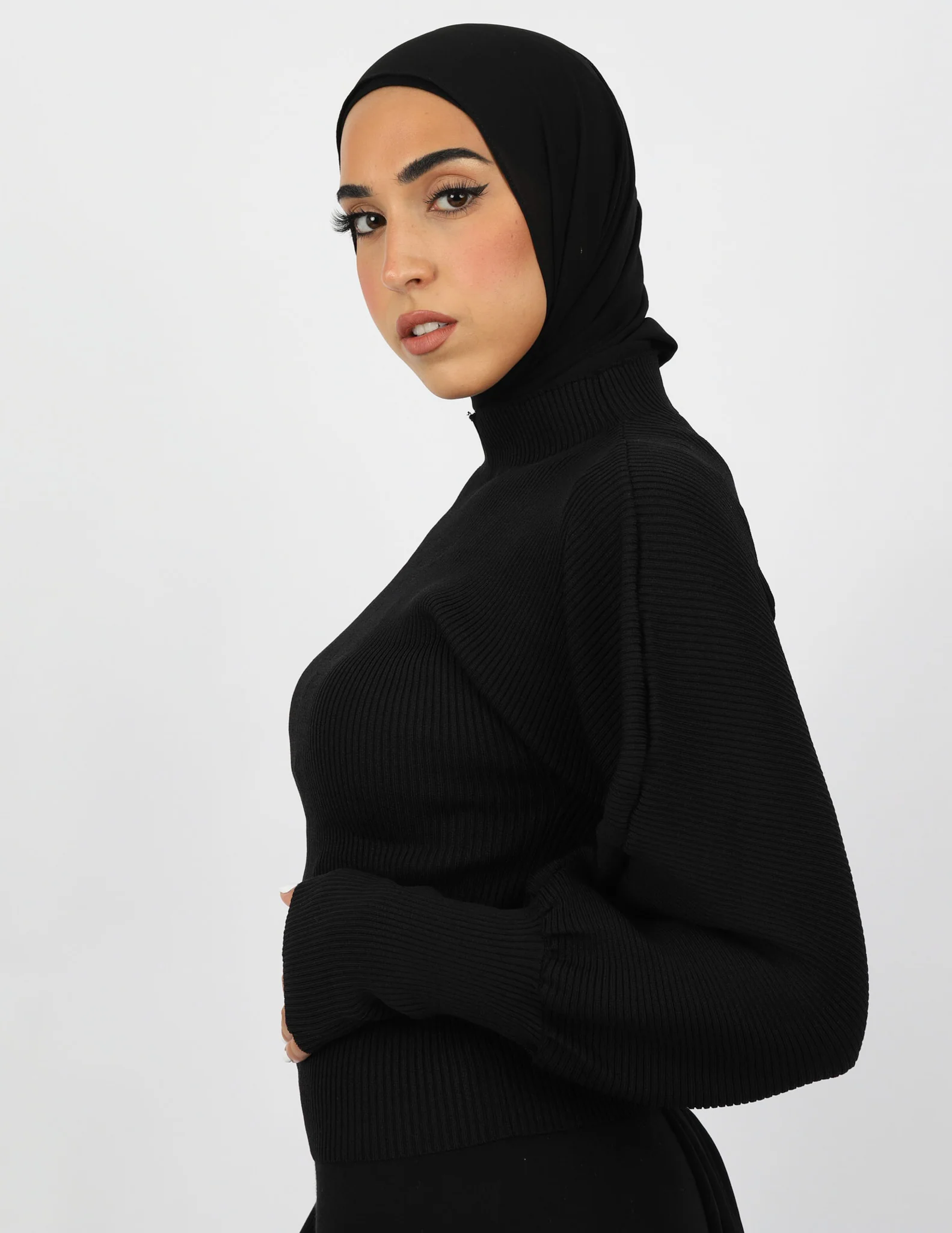Alana Puff Sleeve Knit Top - Dark Shades - Image 9