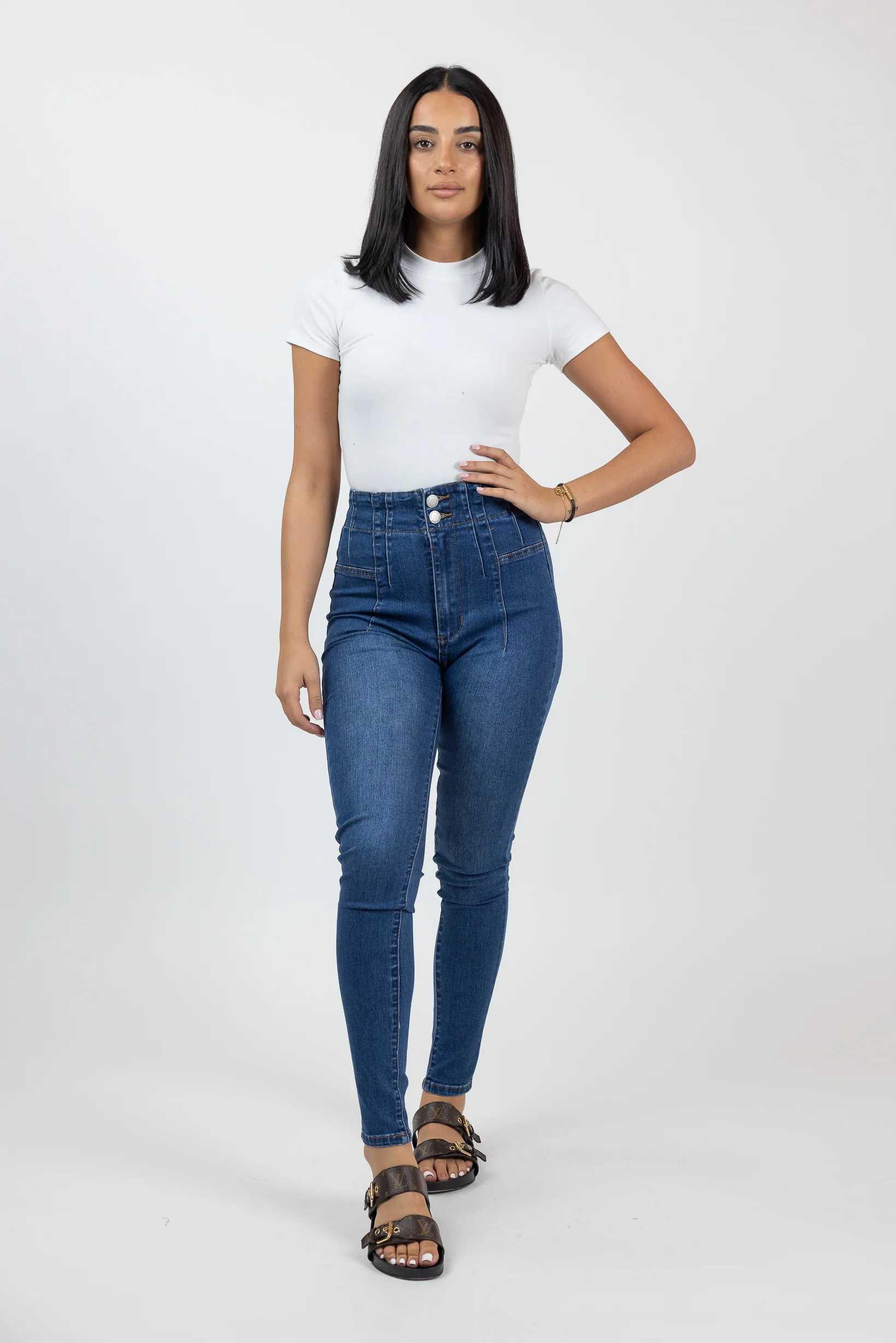 Amara Detailed High Waist Skinny Jeans - Image 2