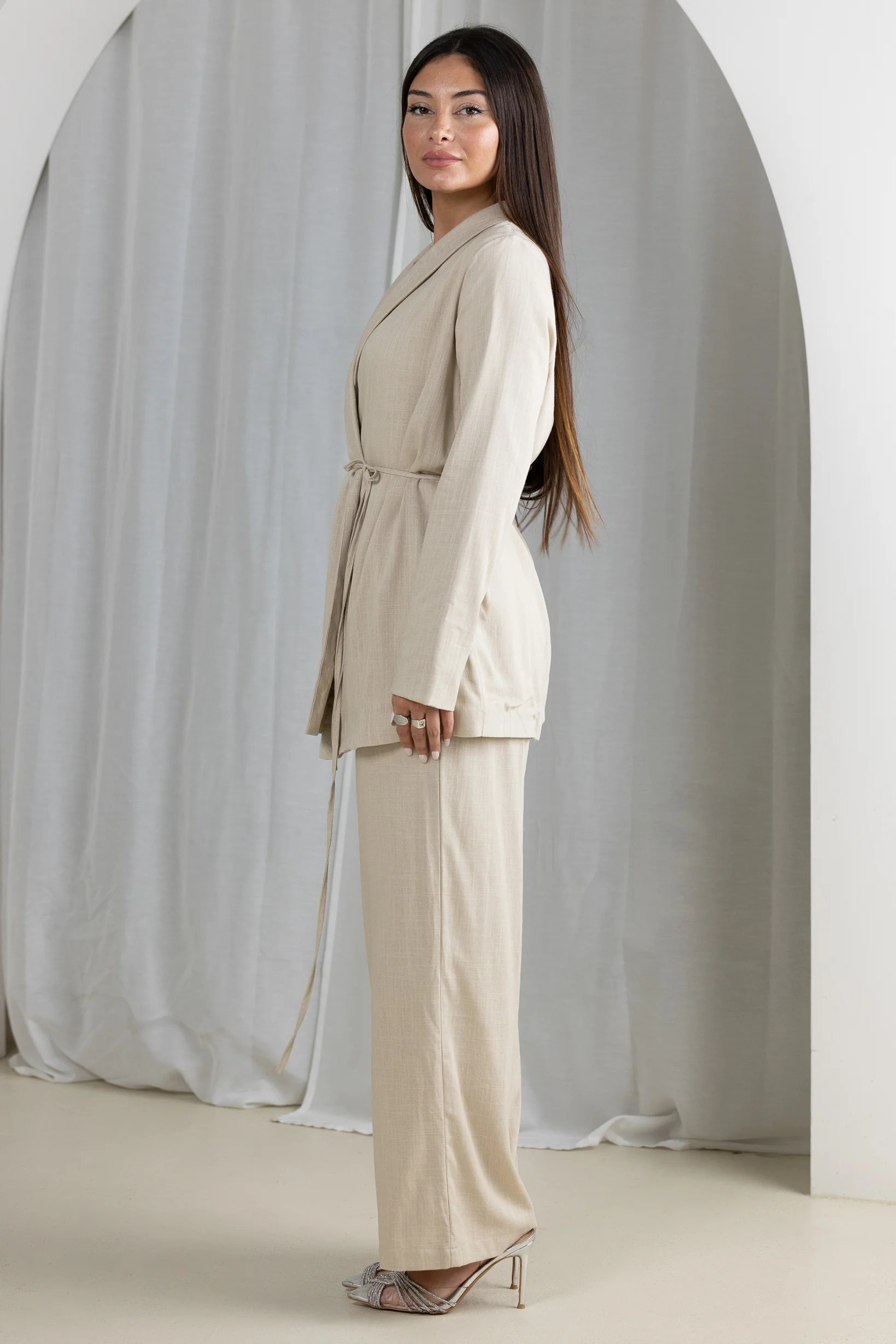 Areem Linen Tie Blazer - Image 5