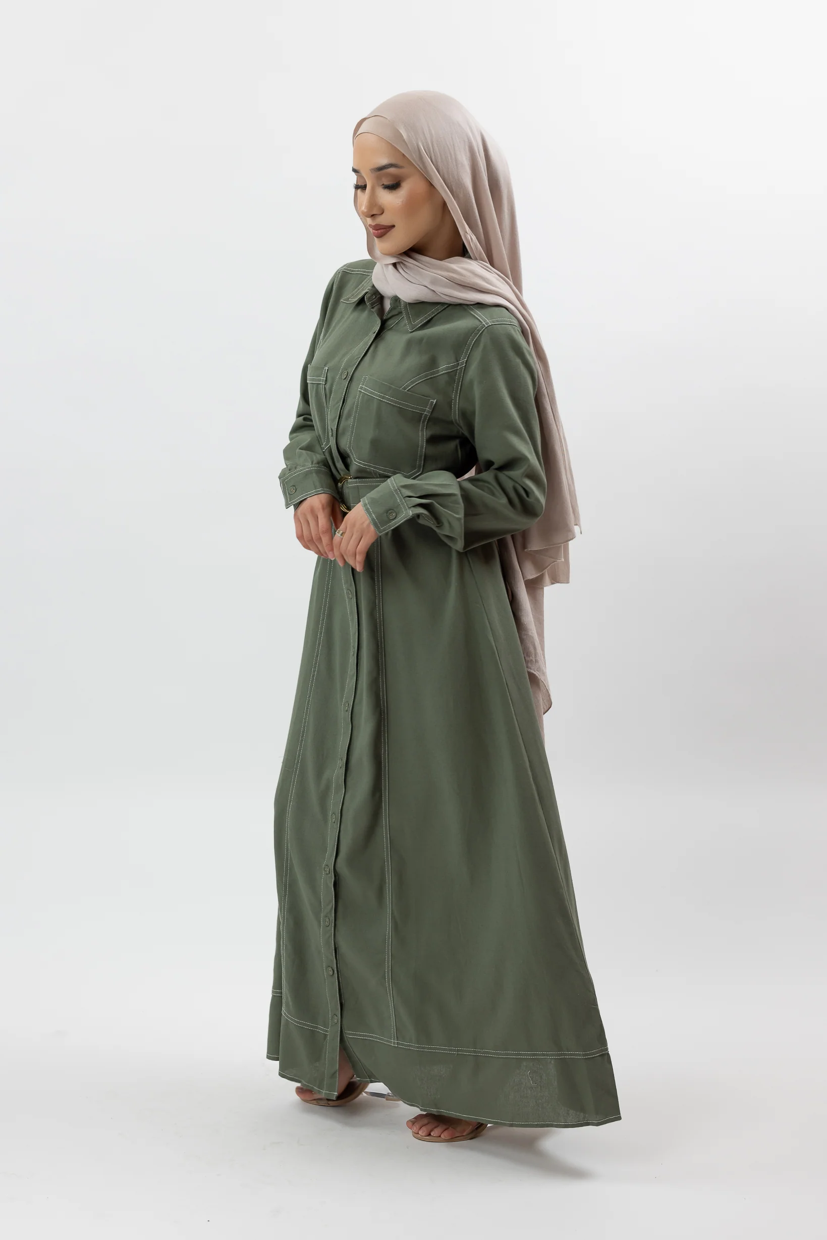 Ariana Linen Shirt Dress - Image 15