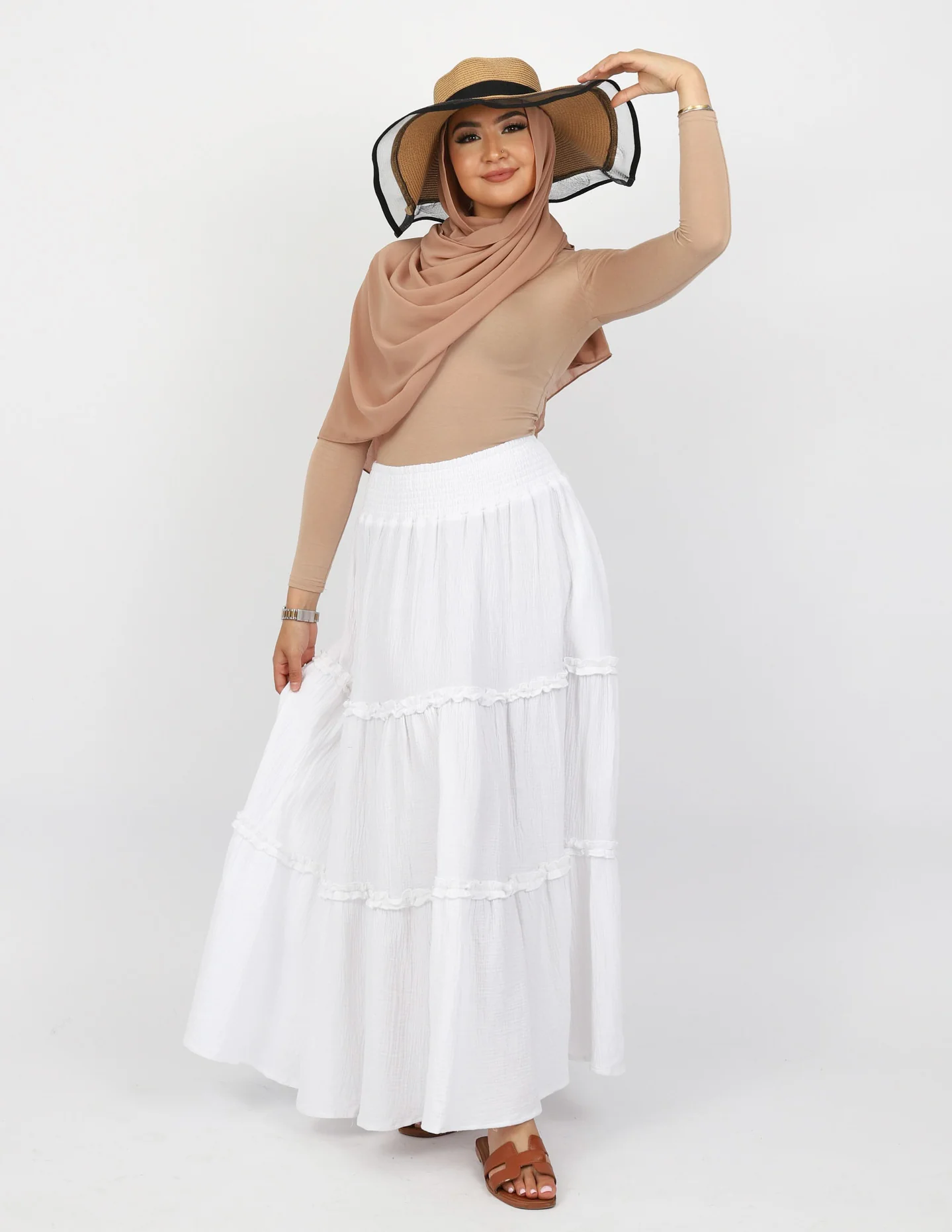 Asmara Cotton Tiered Skirt - Image 11