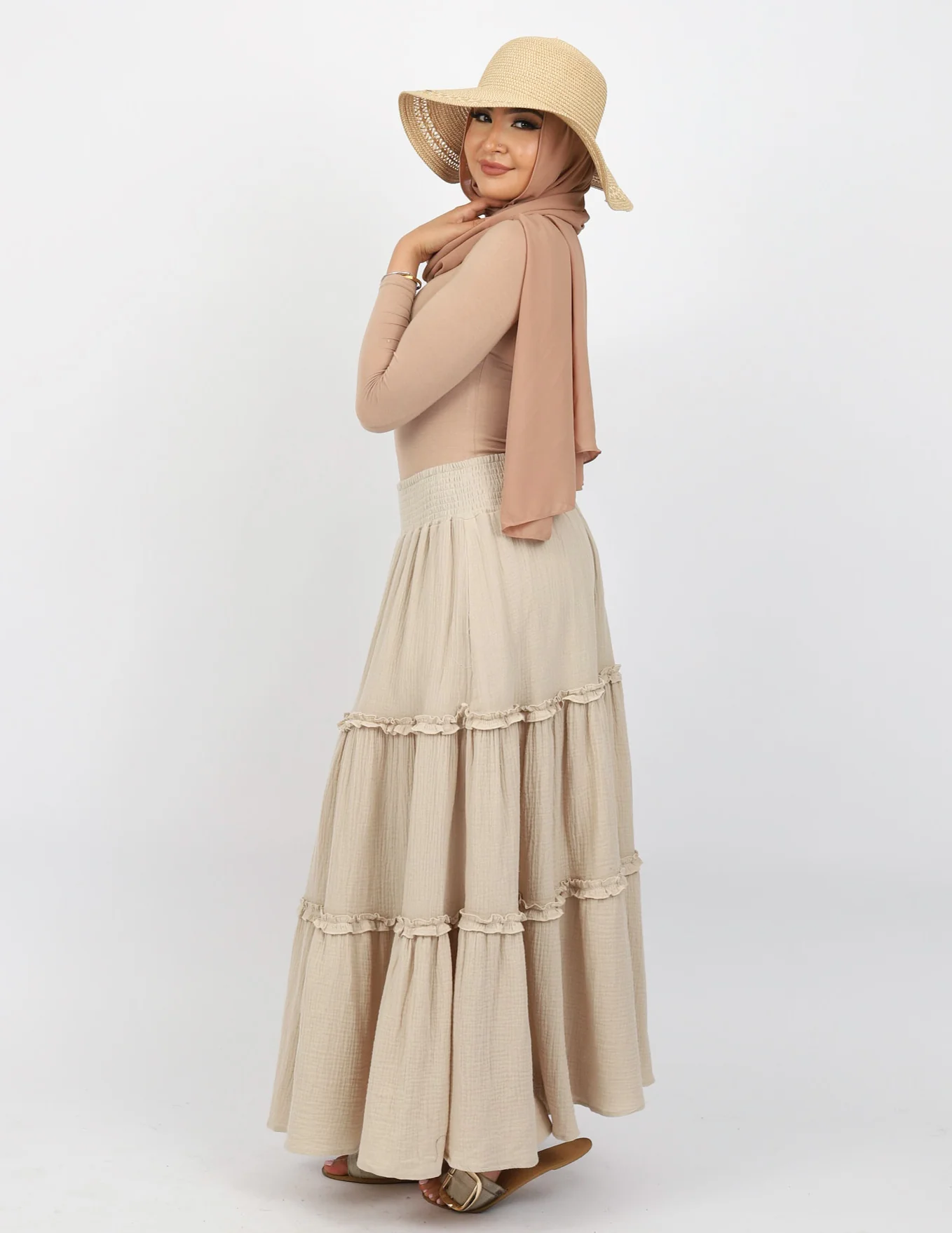 Asmara Cotton Tiered Skirt - Image 2