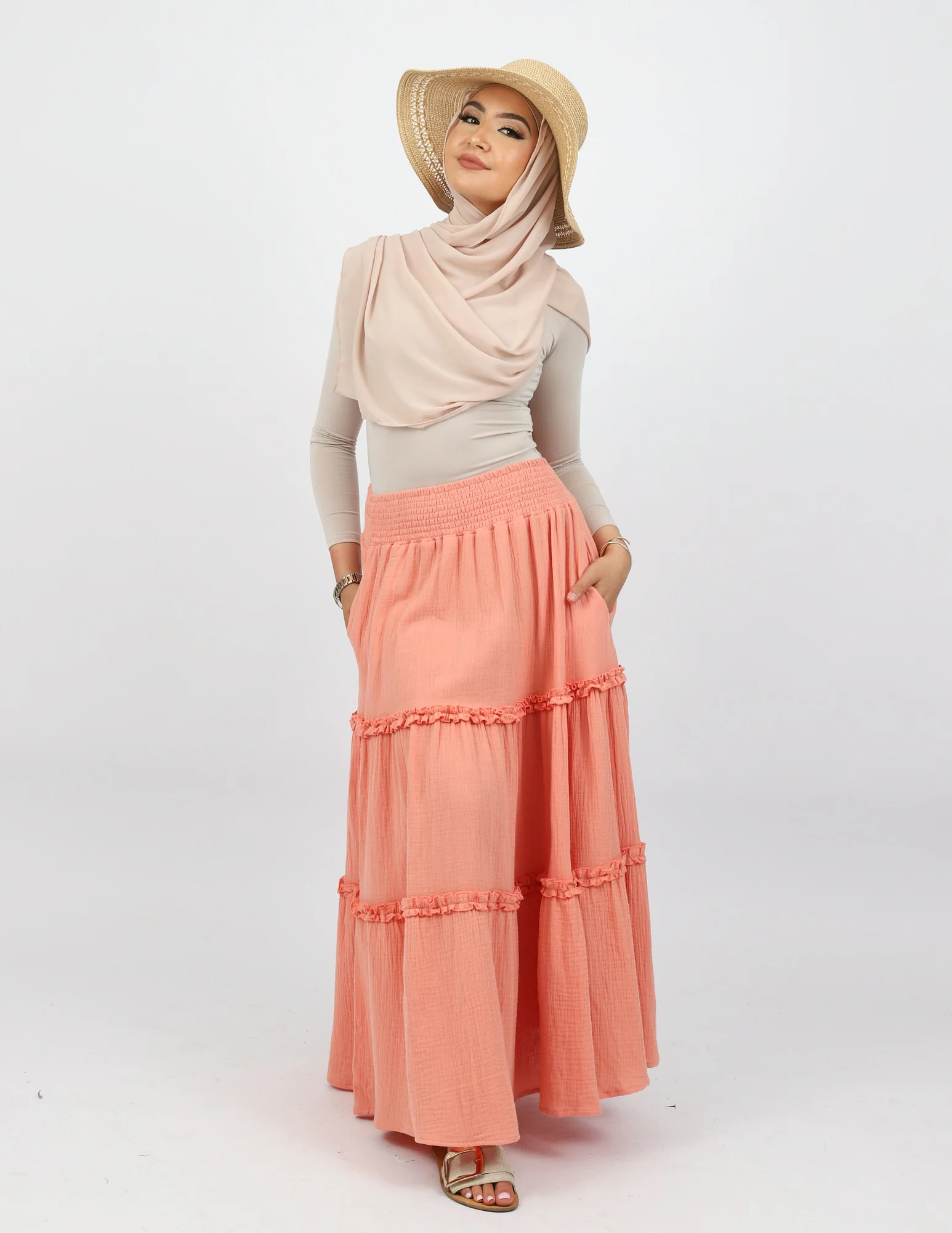 Asmara Cotton Tiered Skirt - Image 7