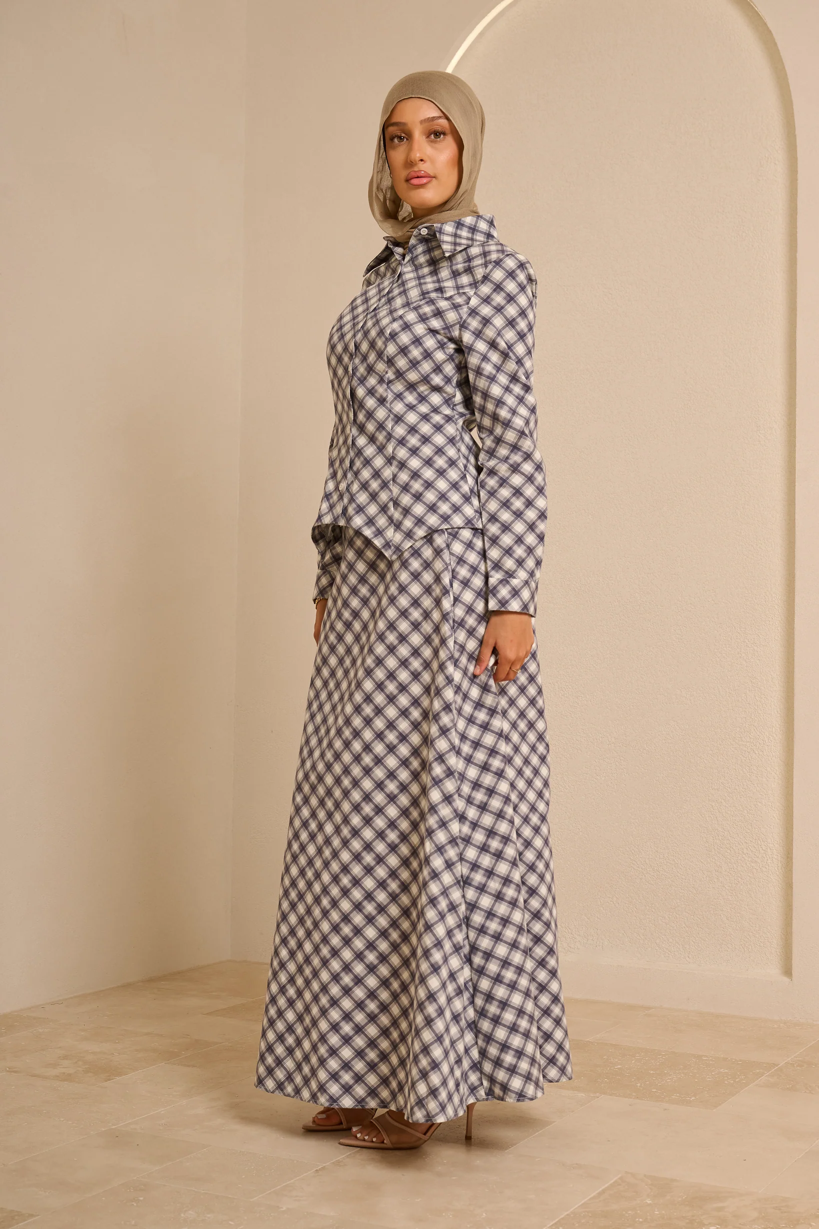 Aurum Pixel Plaid Skirt - Image 7