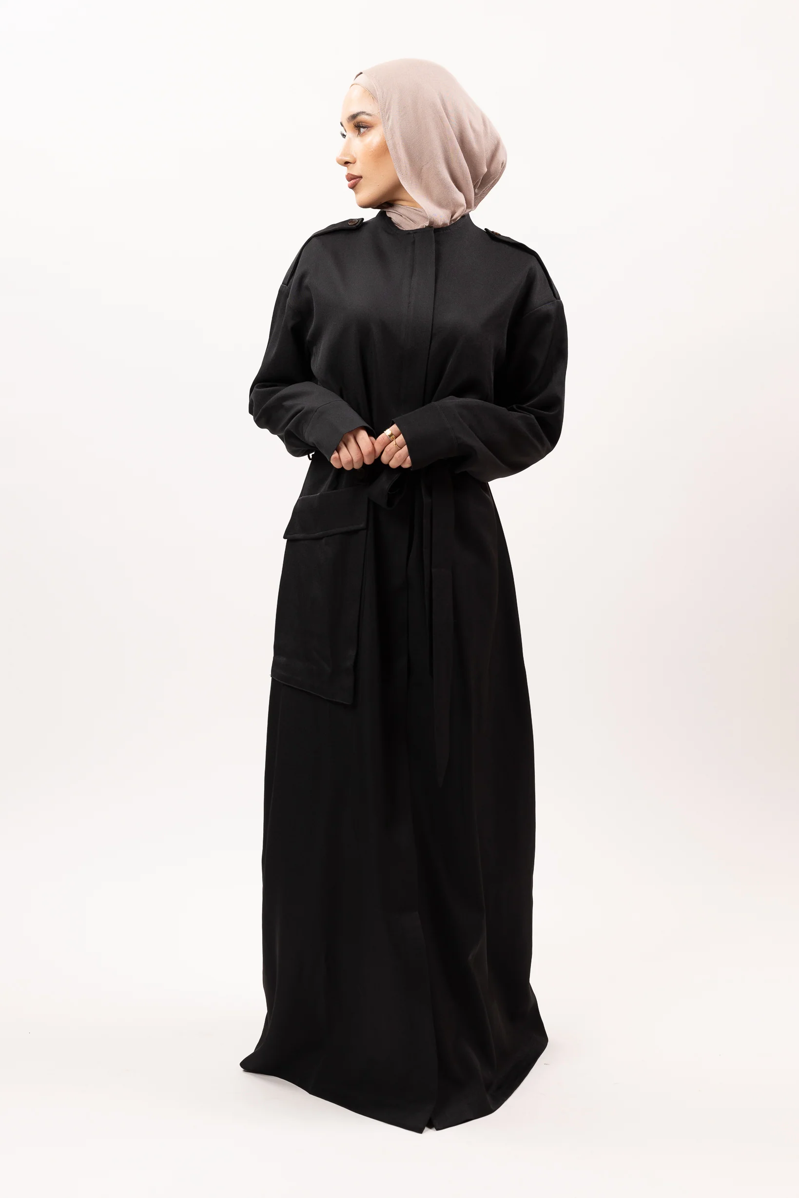 Aylene Single Pocket Abaya - Image 9