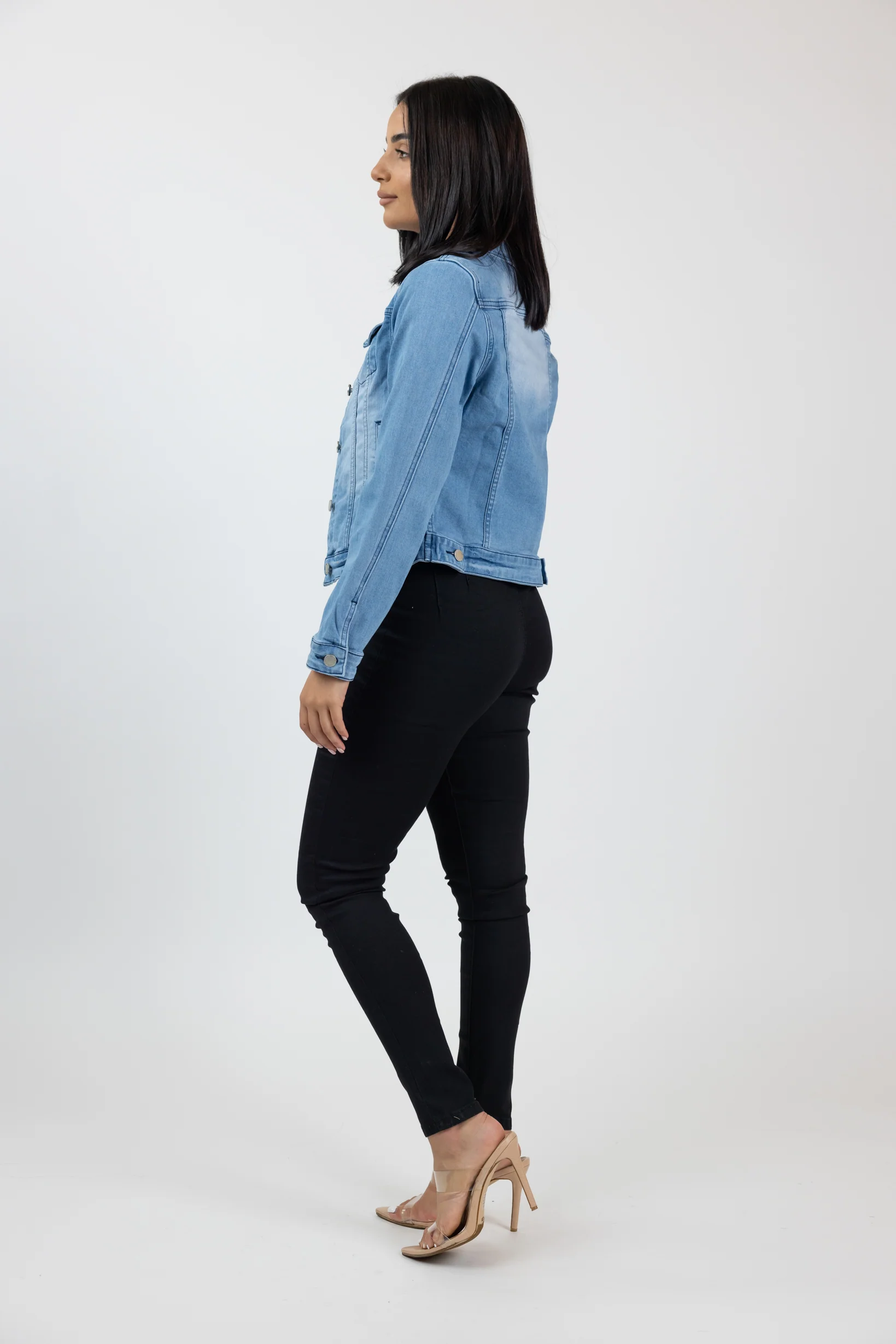 Azure Blue Cropped Jacket - Image 6