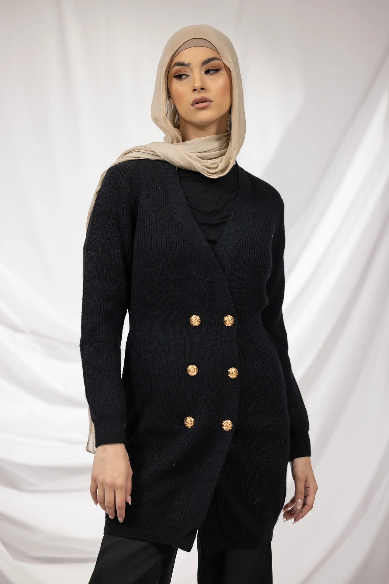 Basic Button Up Knit Cardi - Image 8