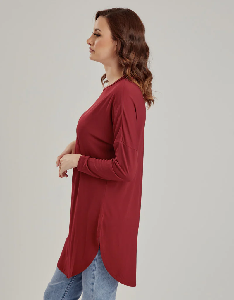 Basic Long Sleeve Loop Top - Dark Shades - Image 15