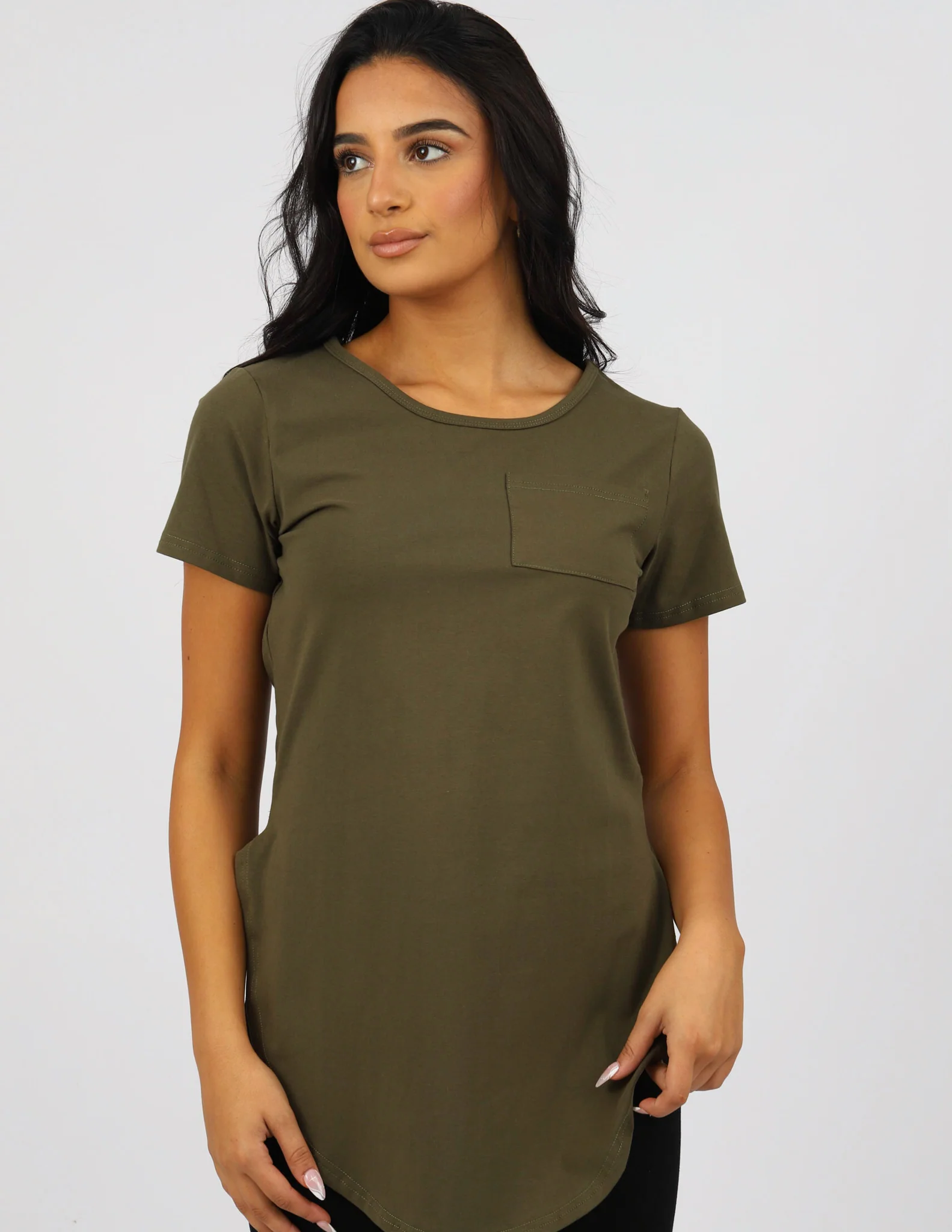 Basic Loop Tee - Shades of Green - Image 4