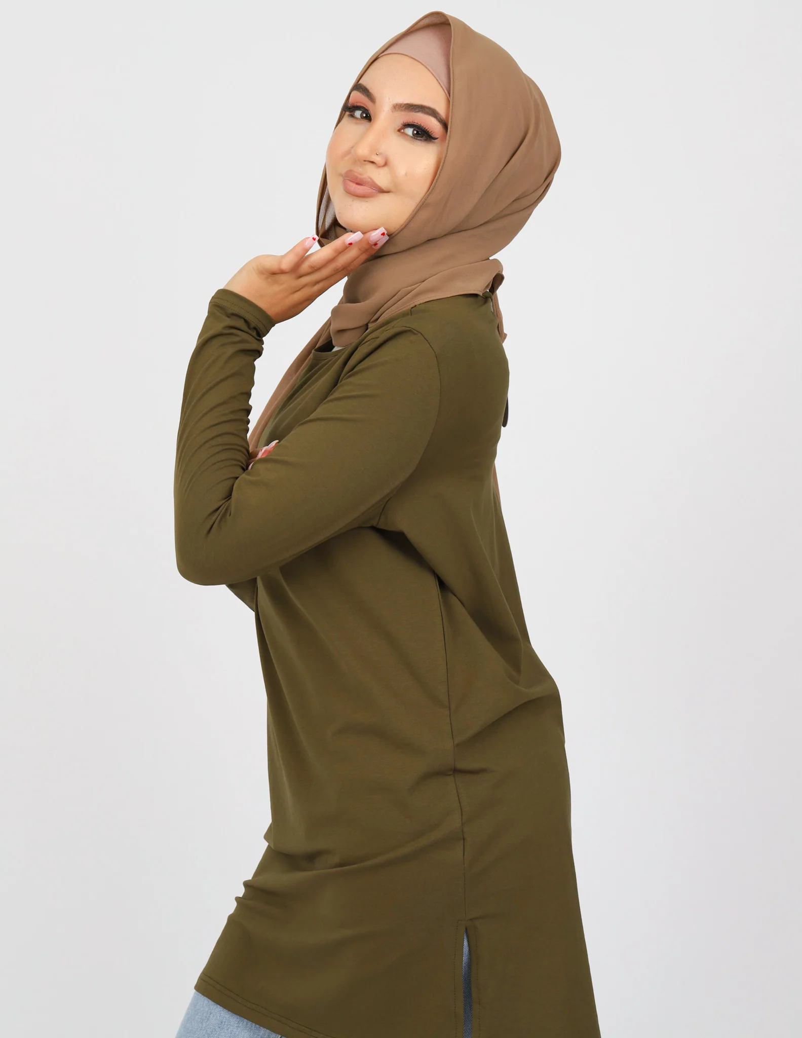 Basic Straight Hem Top - Dark Shades - Image 4