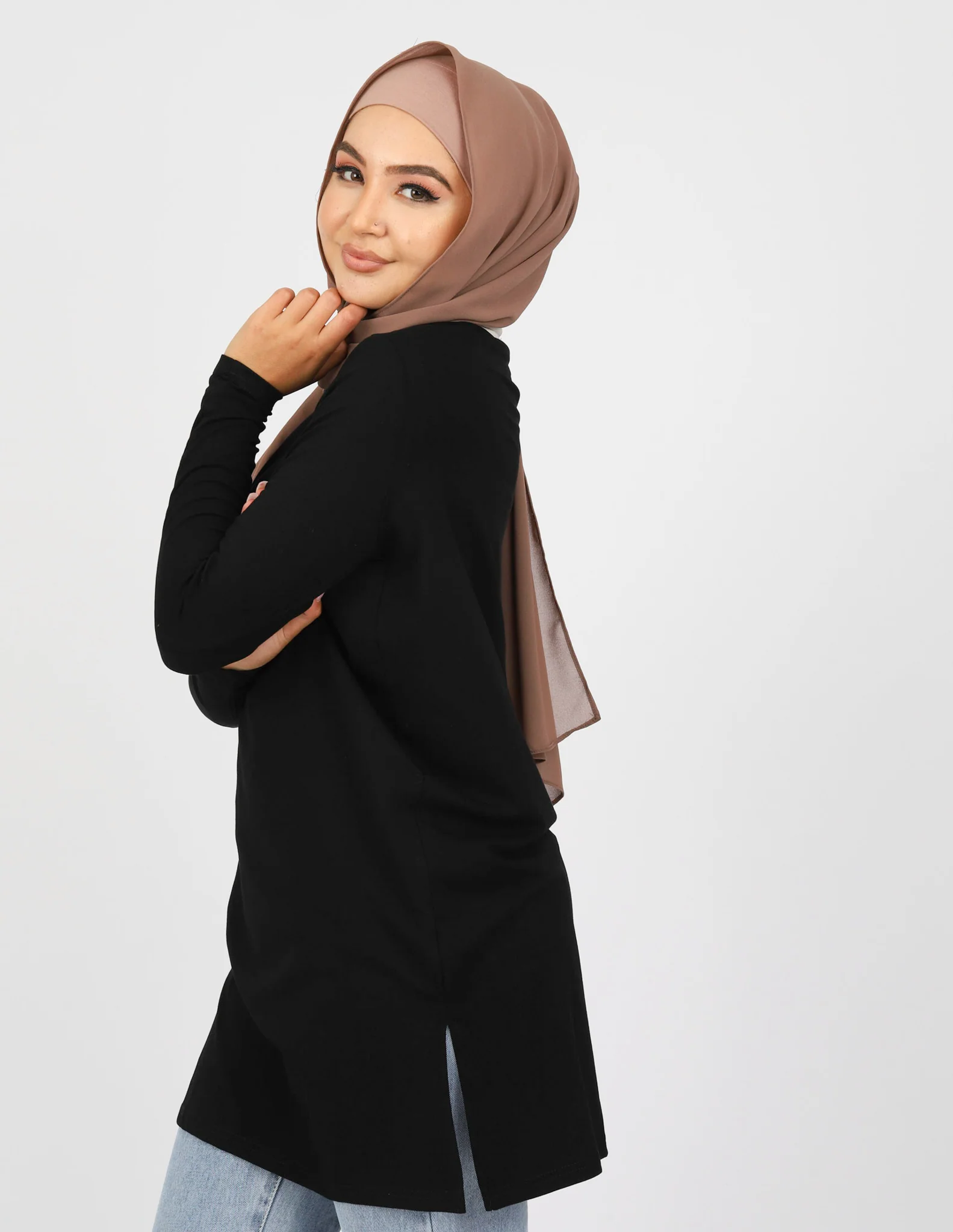 Basic Straight Hem Top - Dark Shades - Image 7