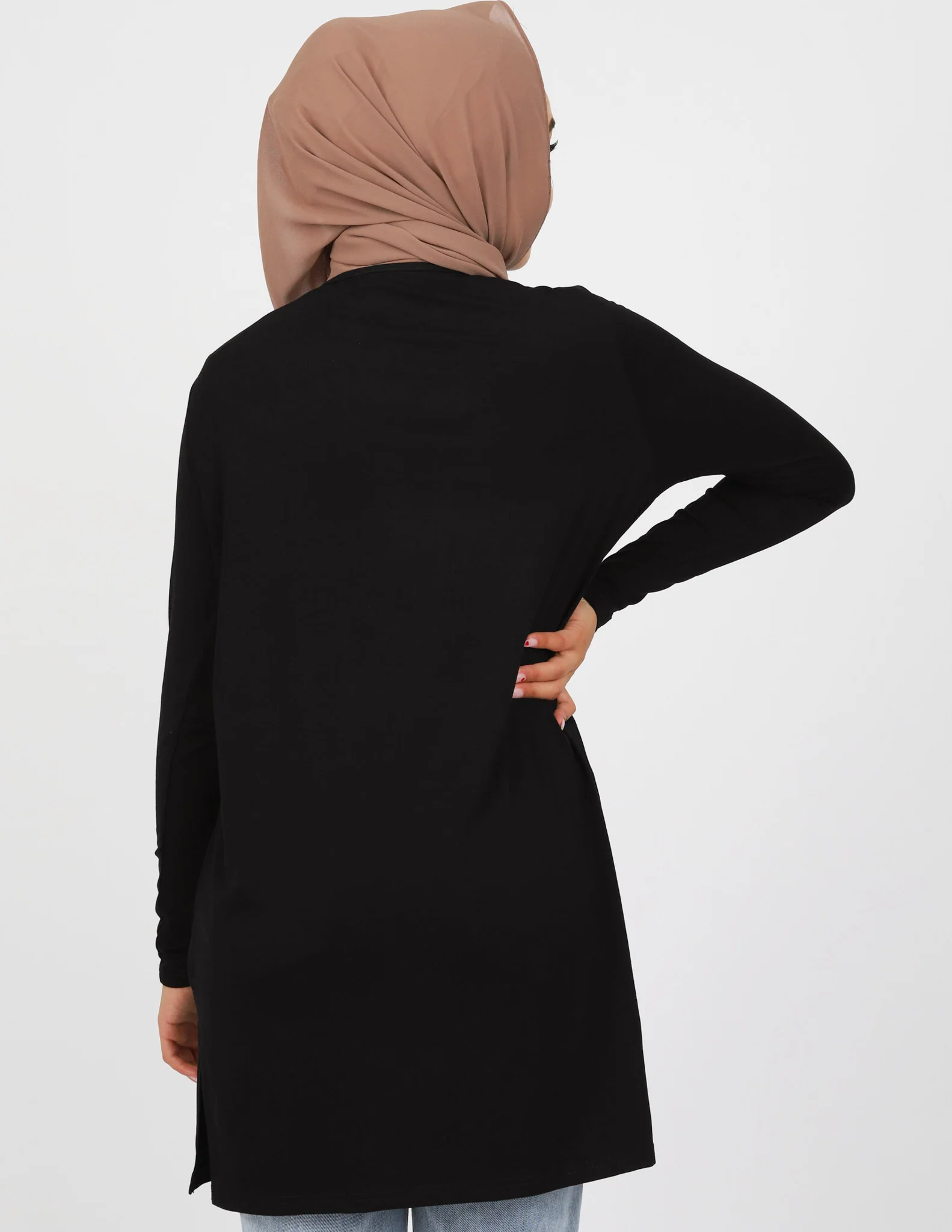 Basic Straight Hem Top - Dark Shades - Image 8