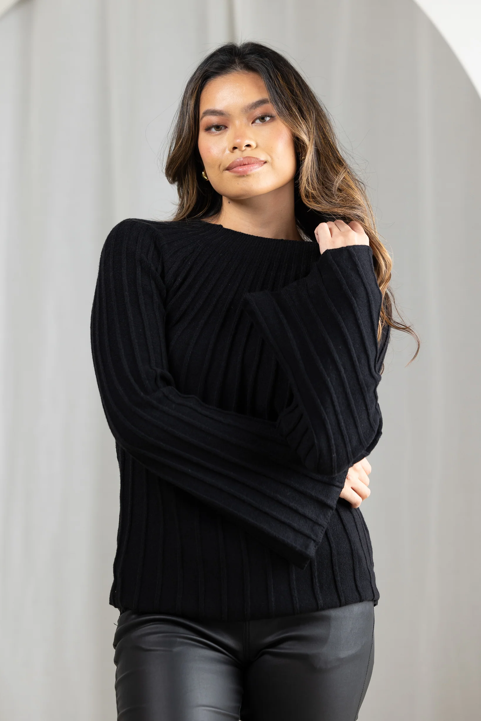 Belini Pleated Knit Top - Image 3