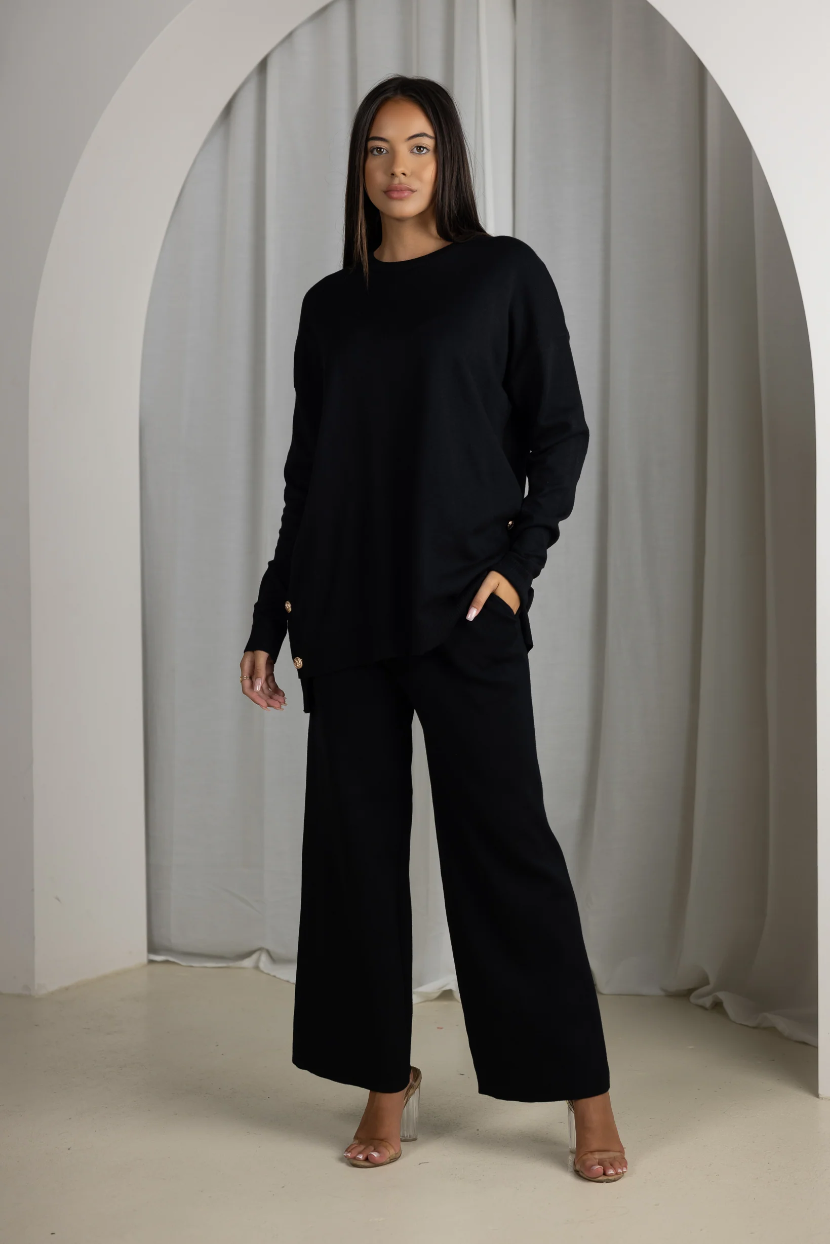 Billie Button Knit Set