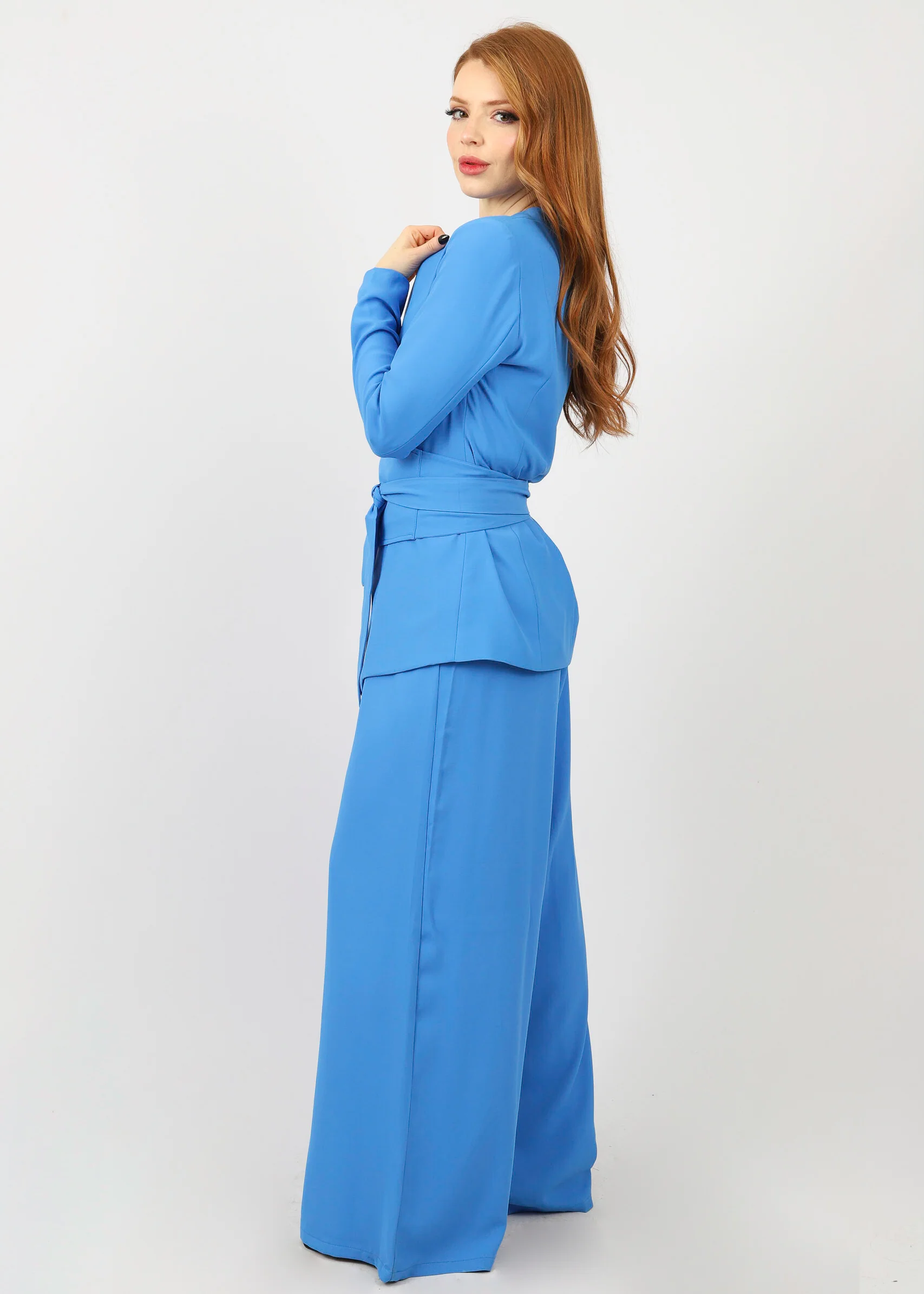 Blazer with Wrap Belt - Image 5