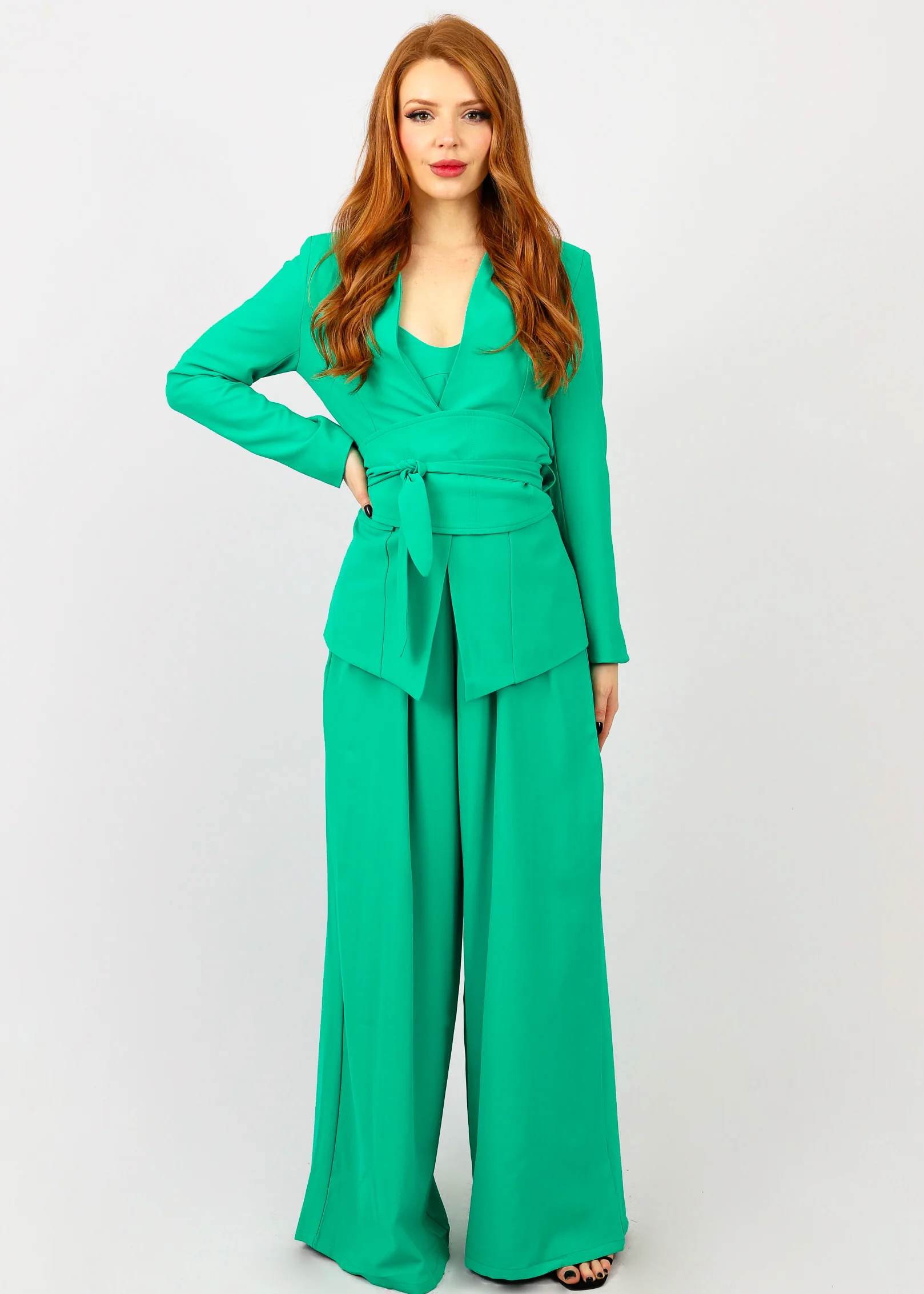Blazer with Wrap Belt - Image 8