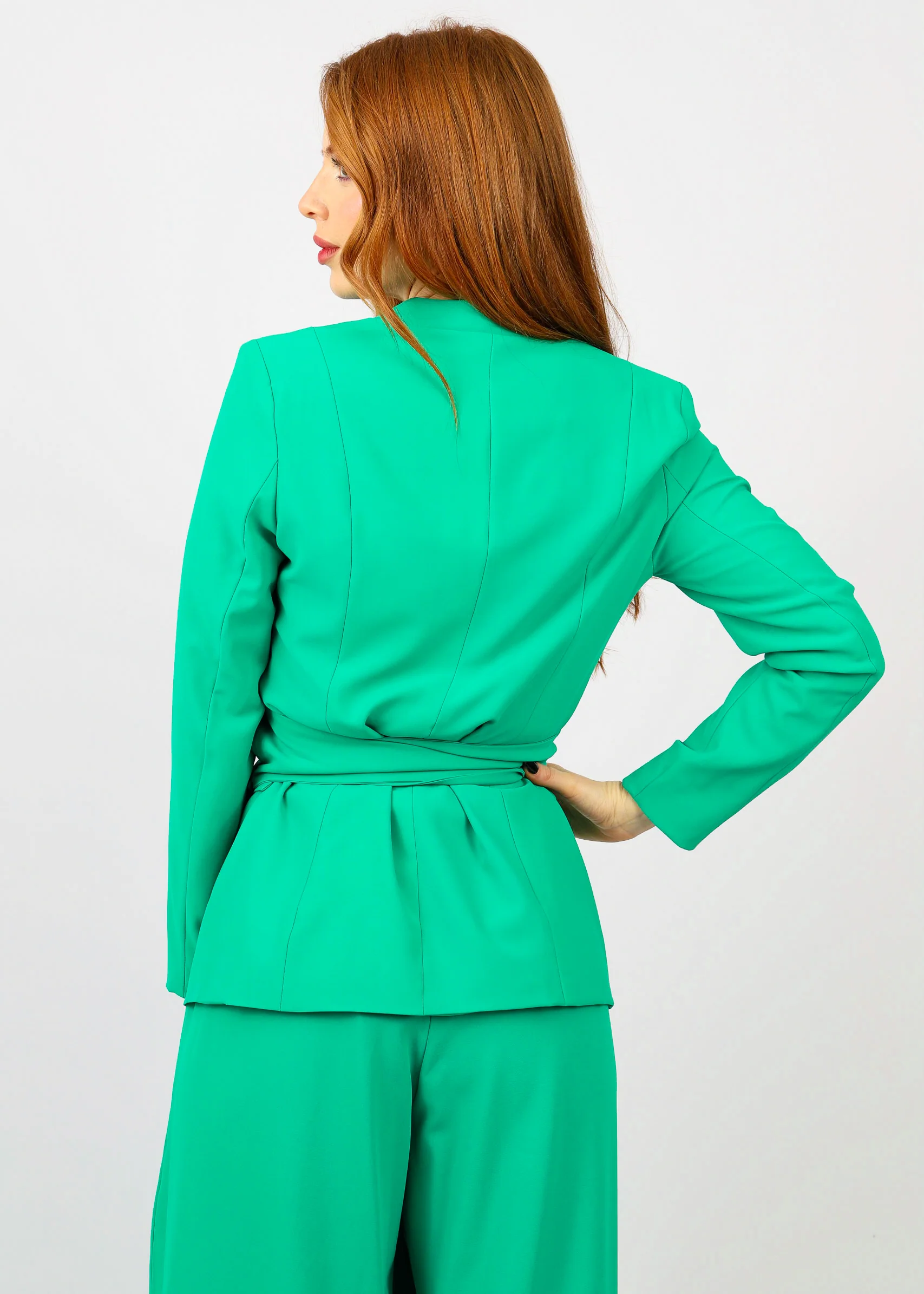 Blazer with Wrap Belt - Image 9