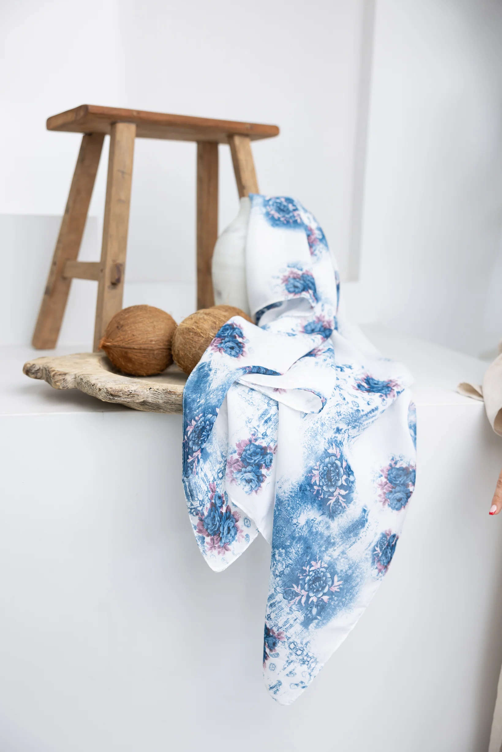 Blossom Square Print Shawl - Image 14