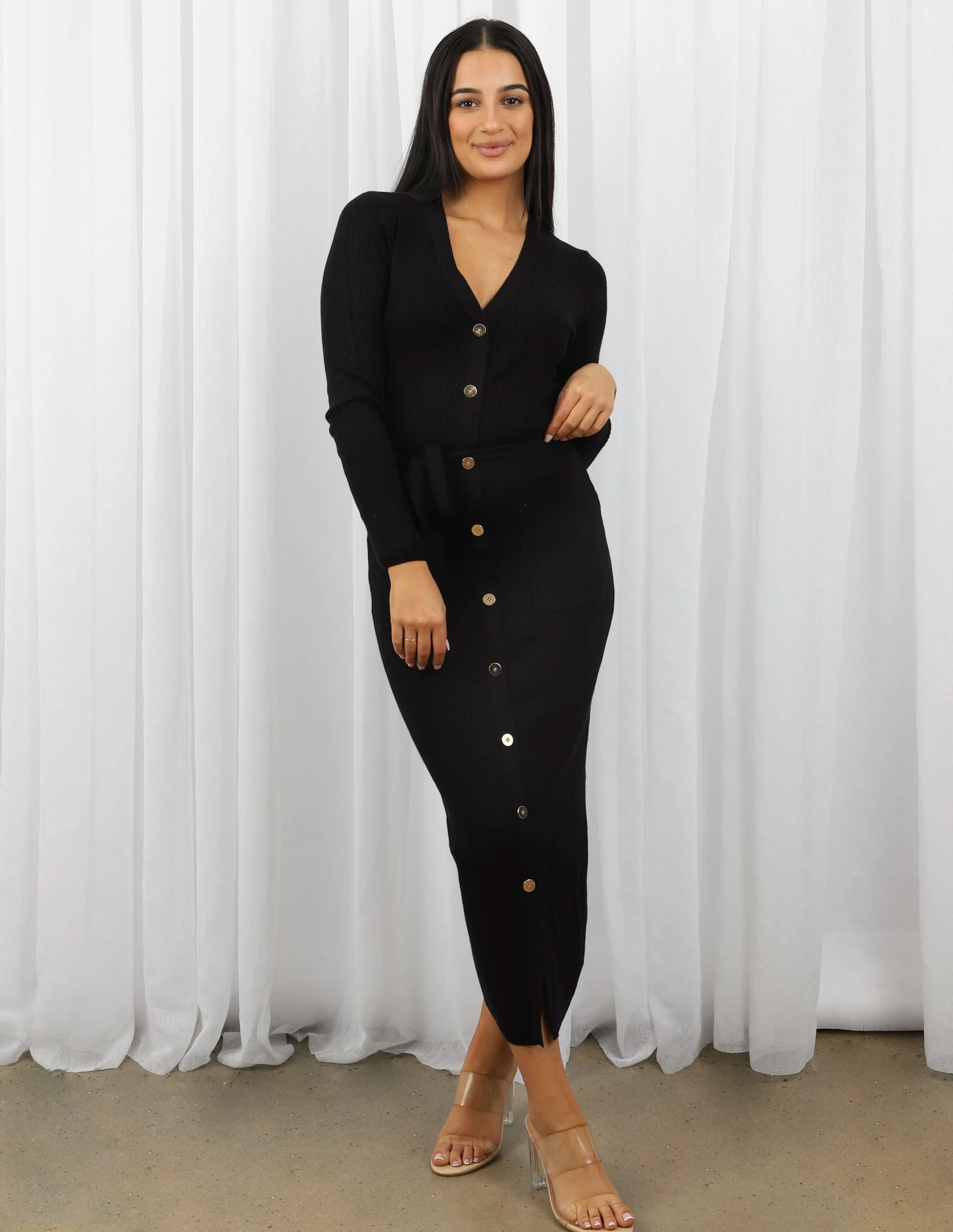 Button Down Knit Dress - Image 6