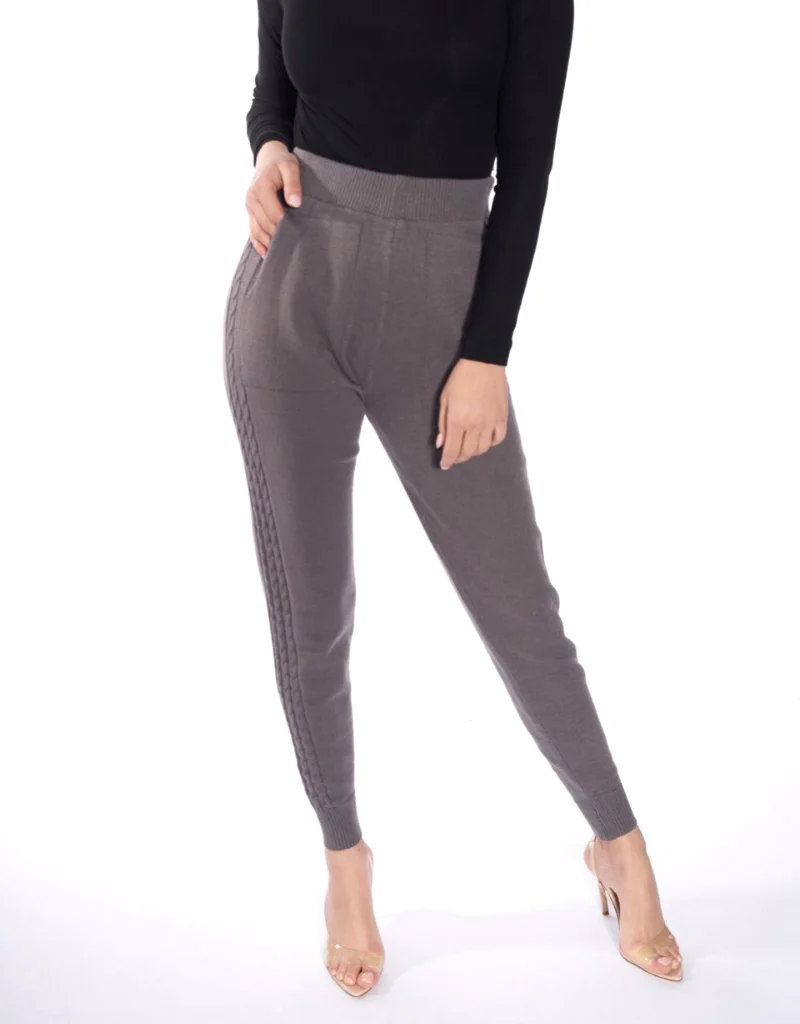 Cable Knit Pants With Pockets - Image 2