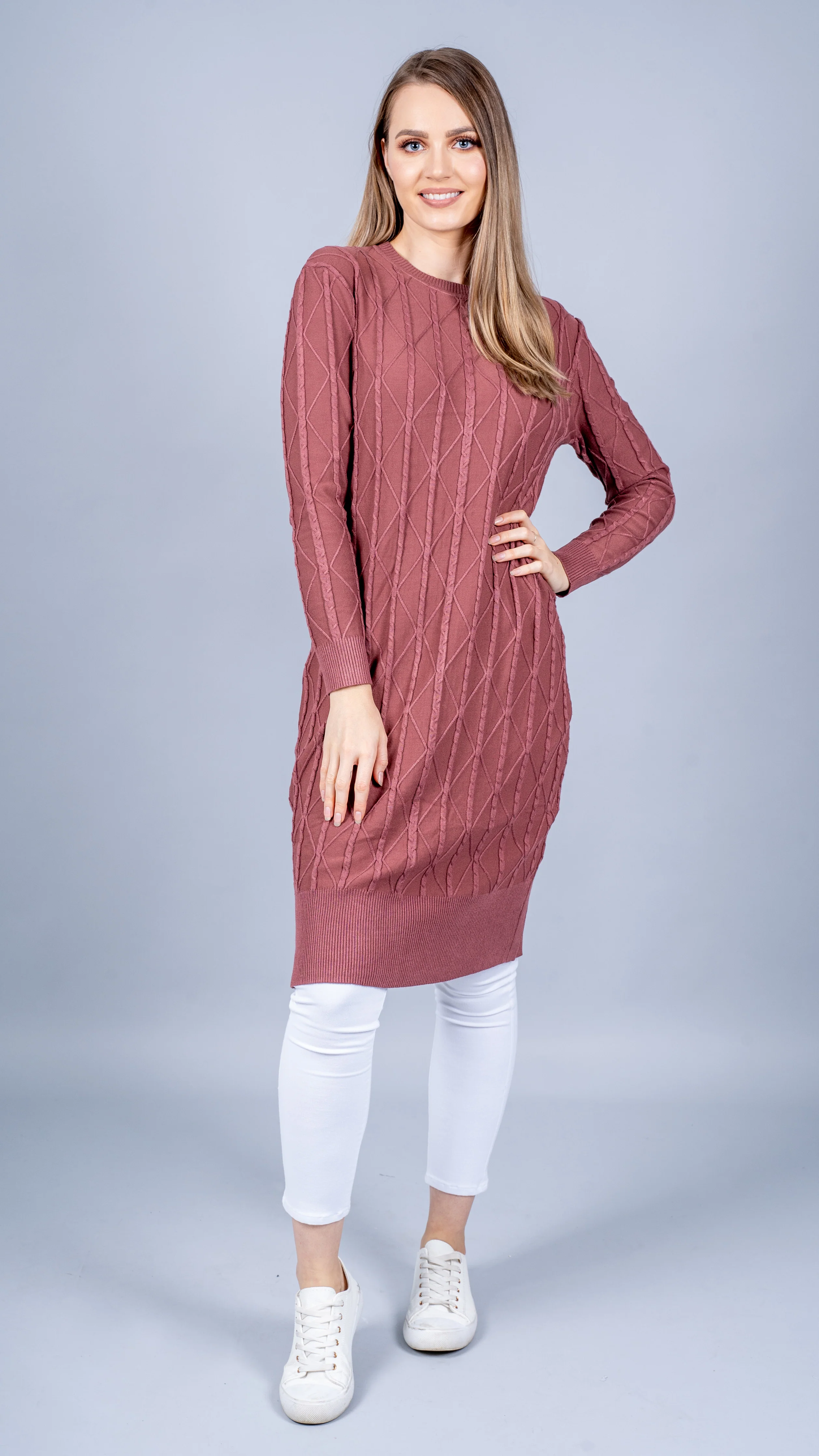 Cable Knitted Midi Dress - Image 5