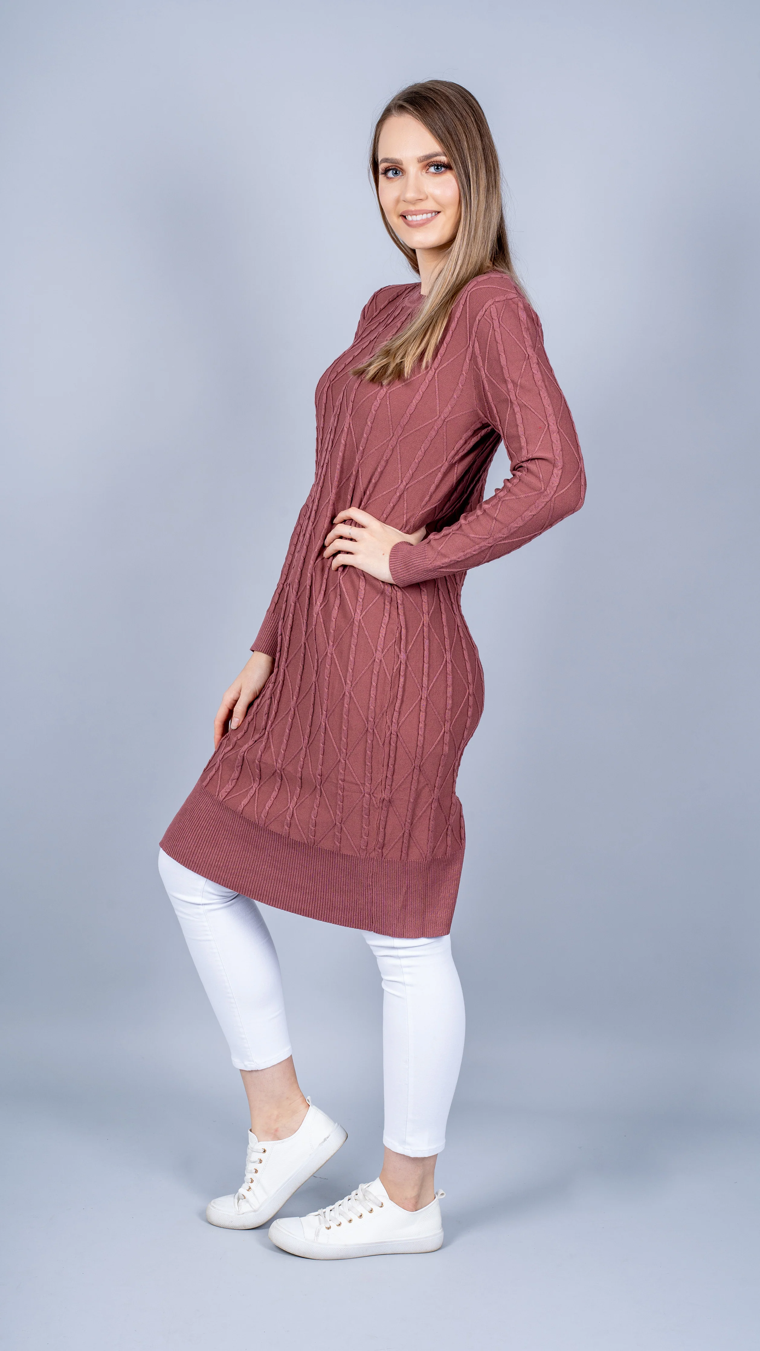 Cable Knitted Midi Dress - Image 7