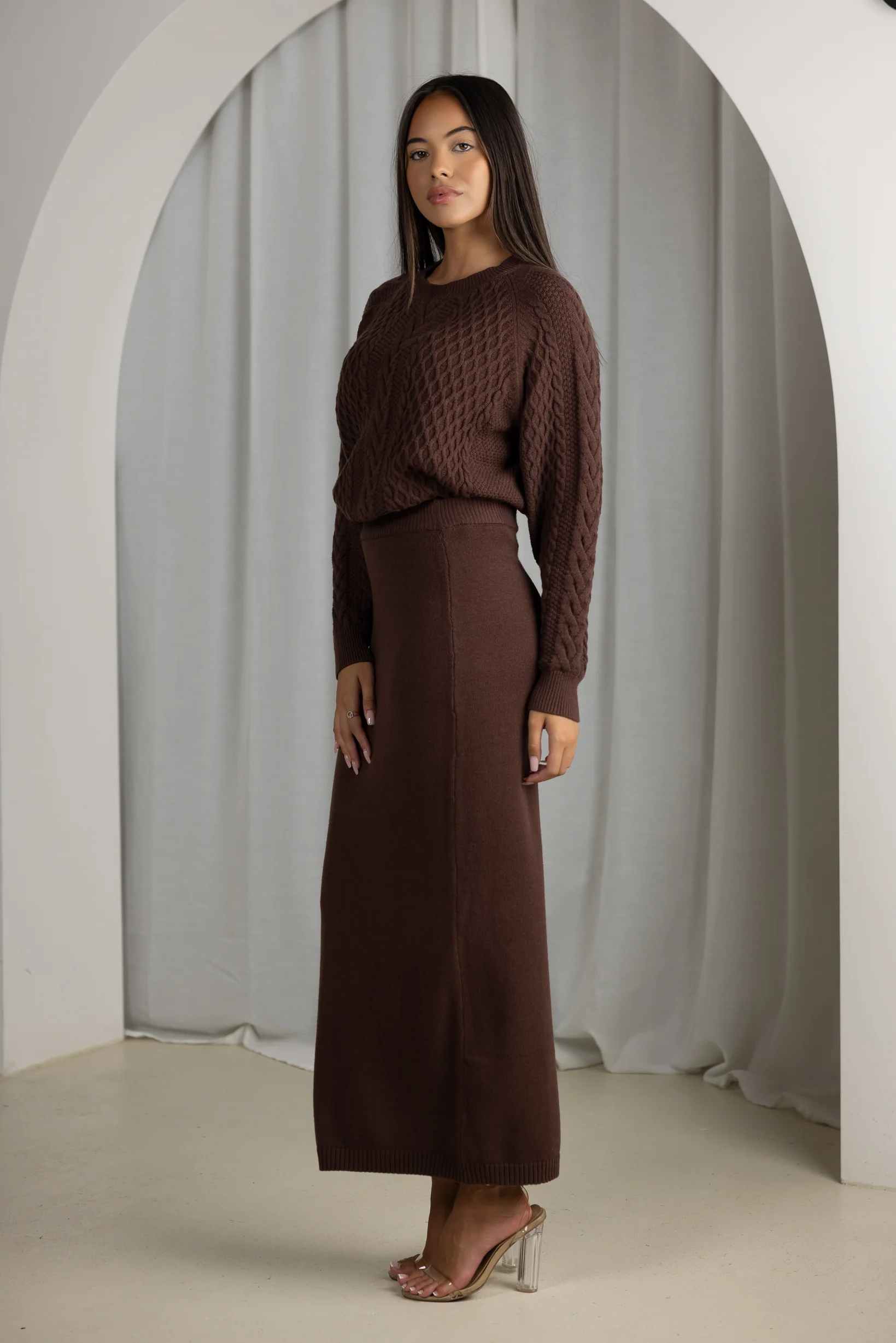 Cara Cable Knit Top & Skirt - Image 15