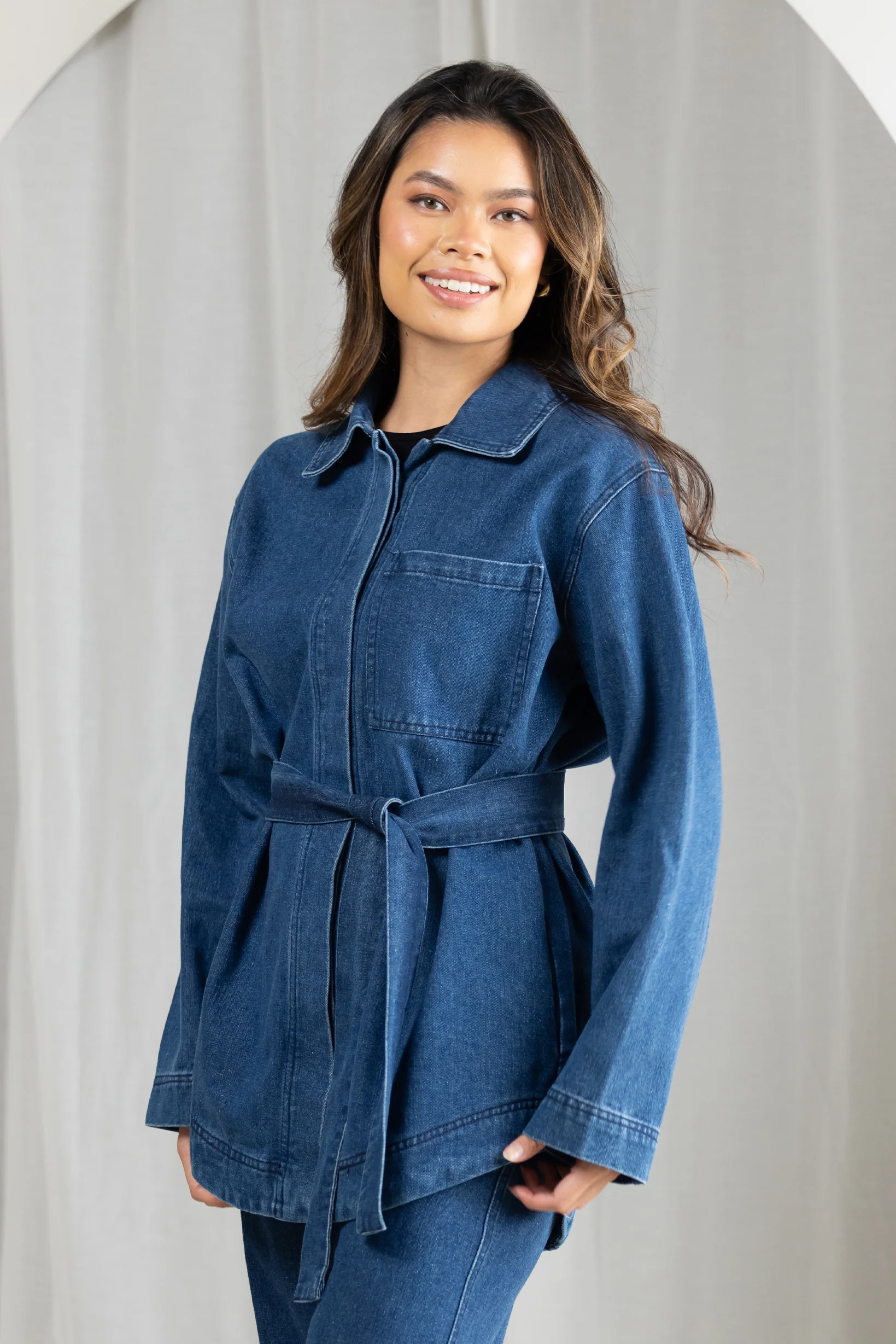 Celine Denim Tie Jacket - Image 5