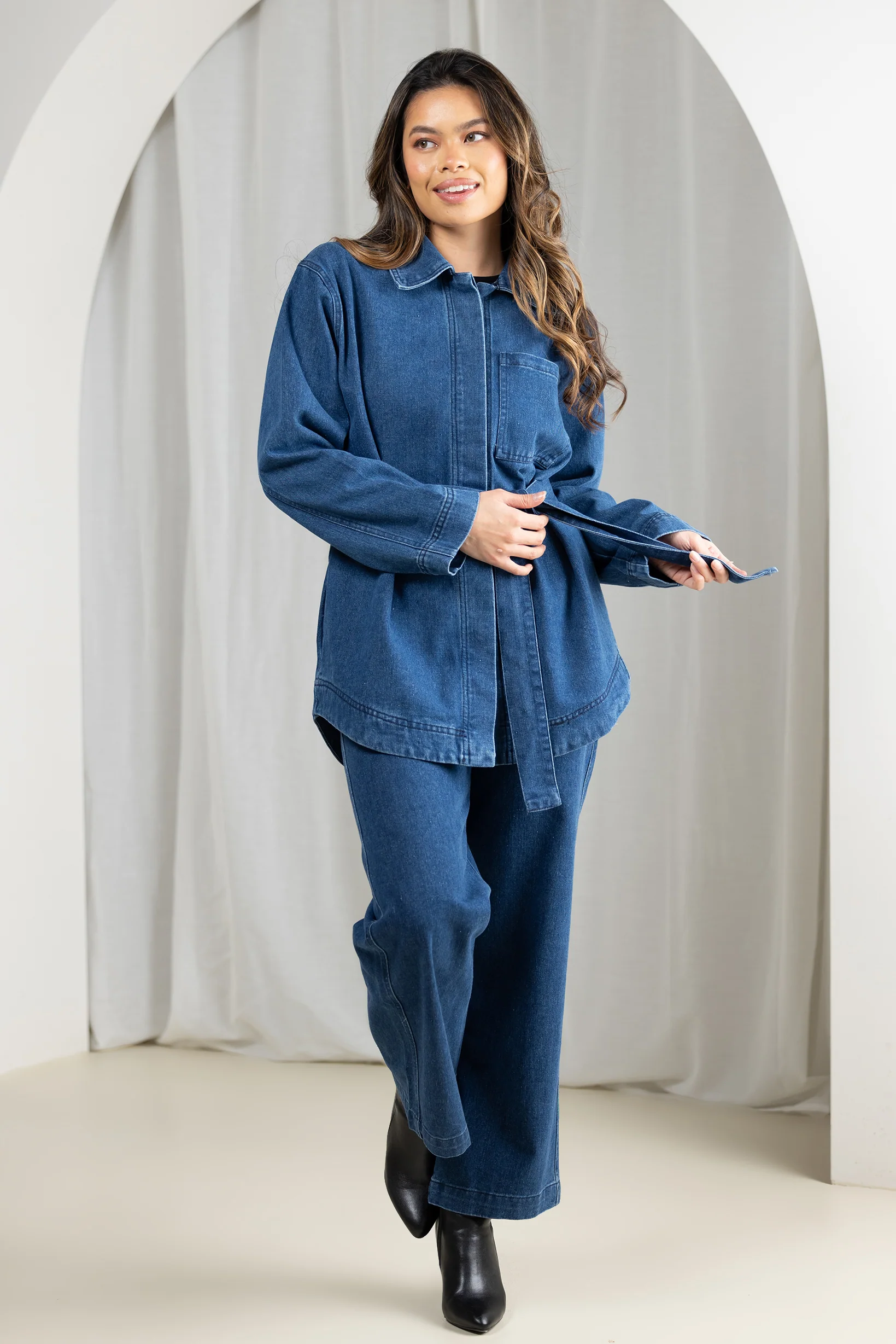 Celine Denim Tie Jacket - Image 7