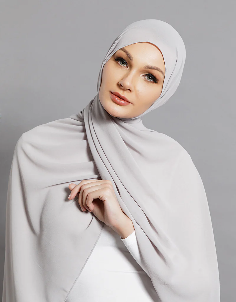 Chiffon Shawl - Shades of Grey - Image 10
