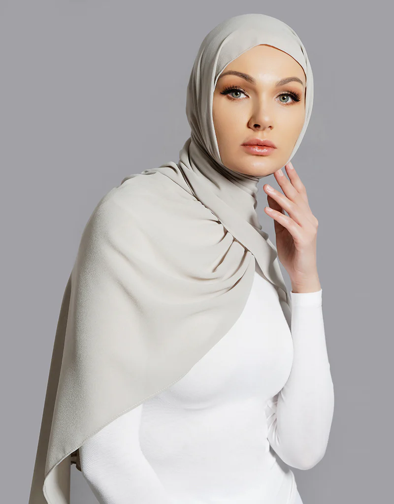 Chiffon Shawl - Shades of Grey - Image 4