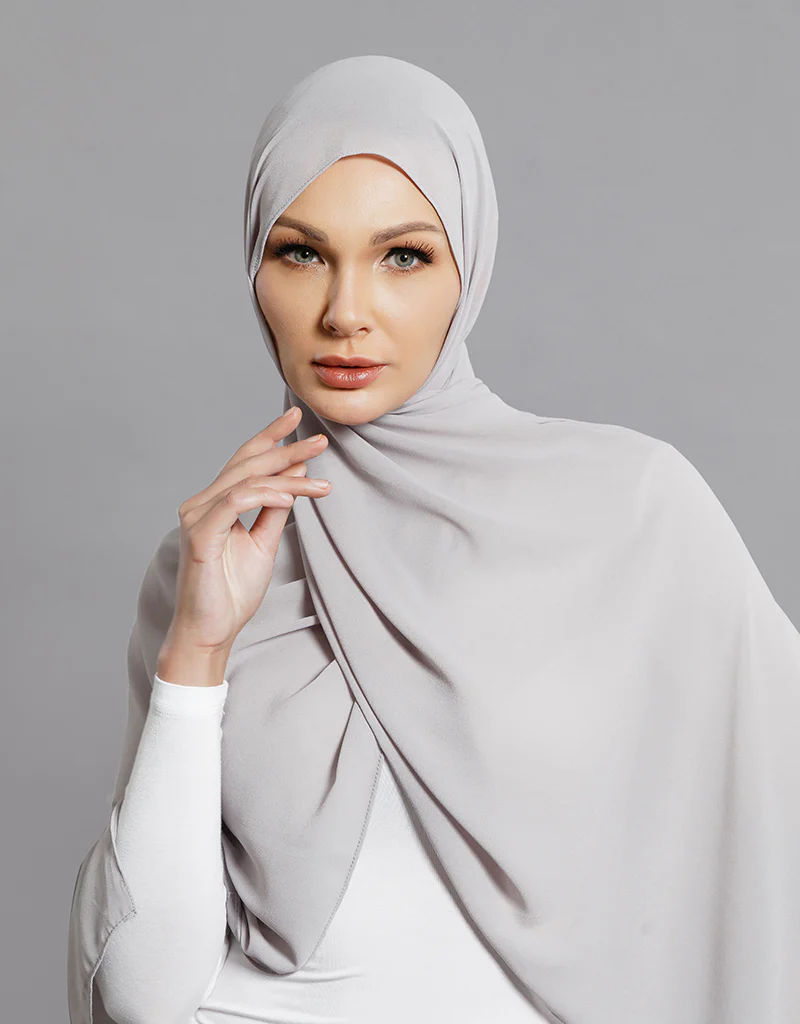 Chiffon Shawl - Shades of Grey - Image 9