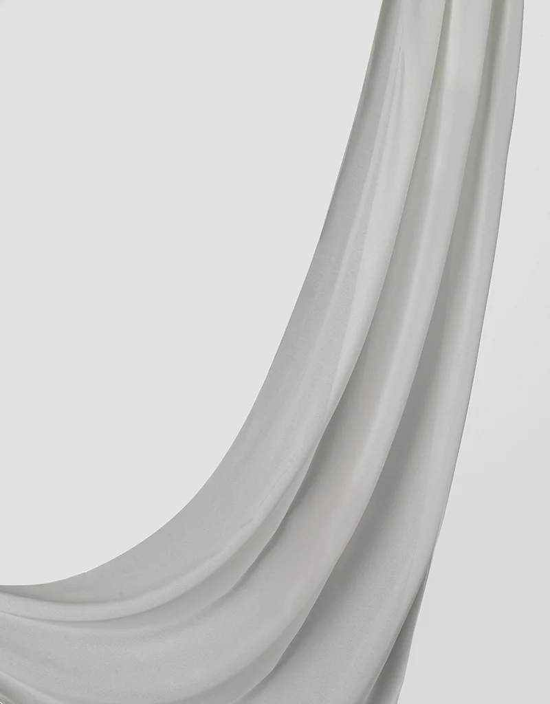 Chiffon Shawl - Shades of White - Image 21
