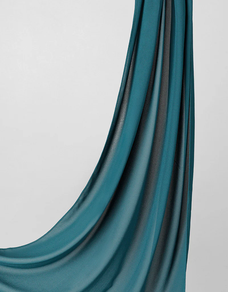 Chiffon Shawl - Shades of Green - Image 7