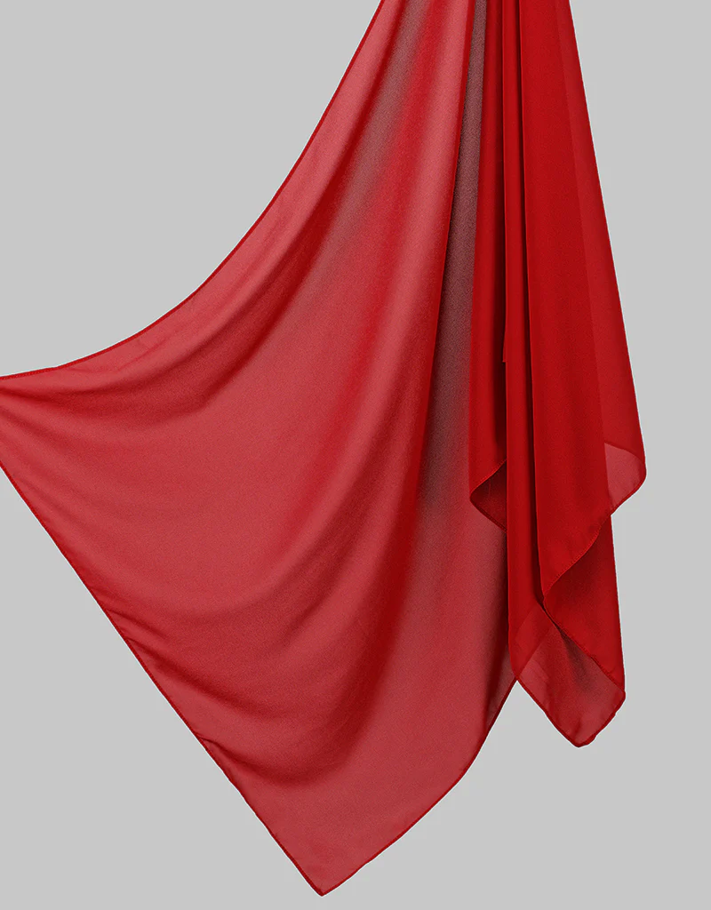 Chiffon Shawl - Shades of Red - Image 18