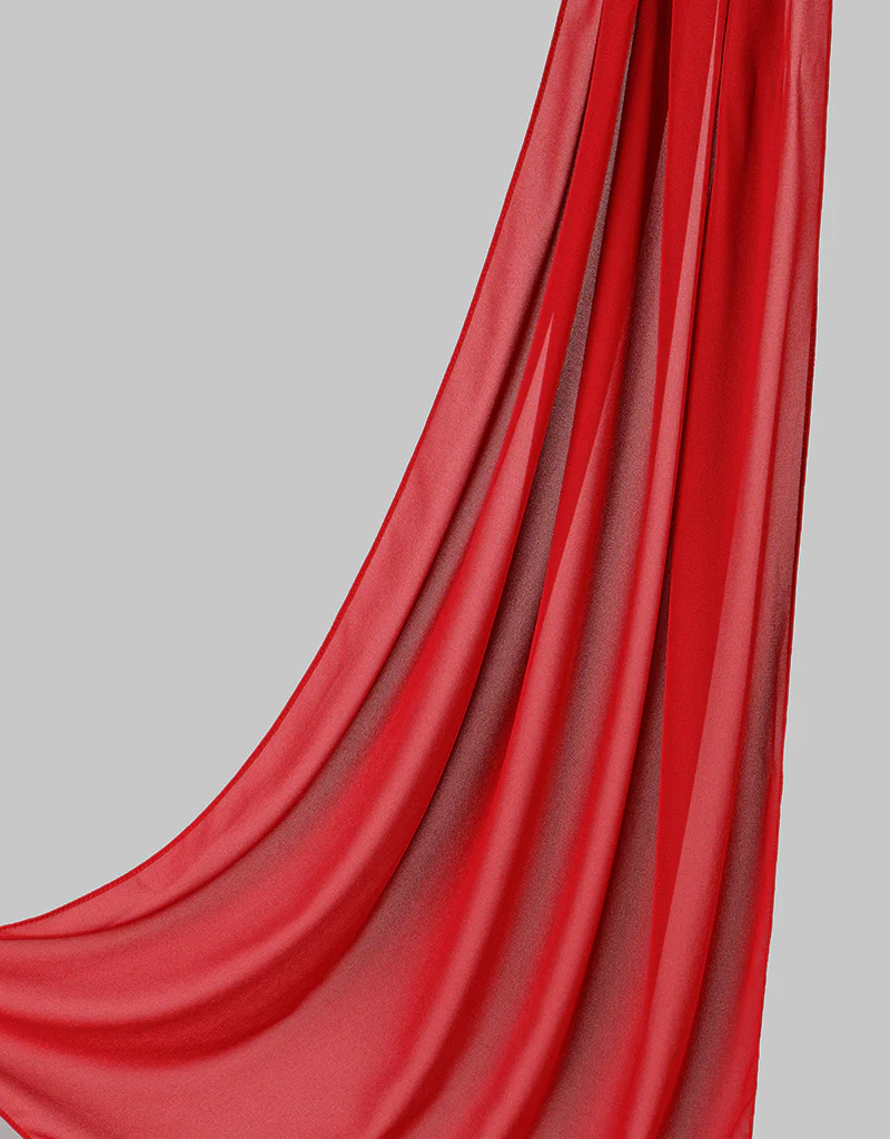 Chiffon Shawl - Shades of Red - Image 19