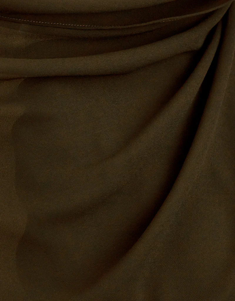 Chiffon Shawl - Shades of Dark Green - Image 6