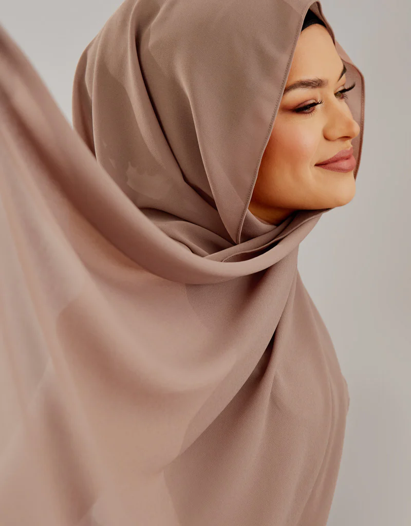 Chiffon Shawl - Shades of Dark Nude - Image 3