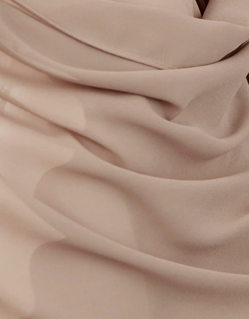Chiffon Shawl - Shades of Dark Nude - Image 6