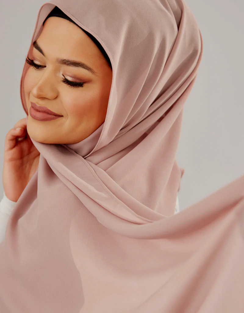 Chiffon Shawl - Shades of Dark Pink - Image 5