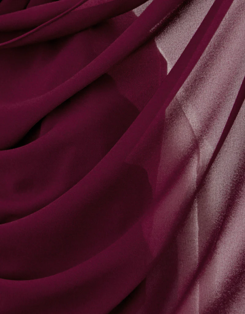 Chiffon Shawl - Shades of Dark Purple - Image 6