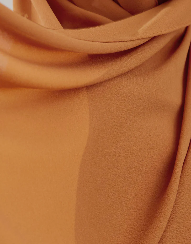 Chiffon Shawl - Shades of Light Brown - Image 6