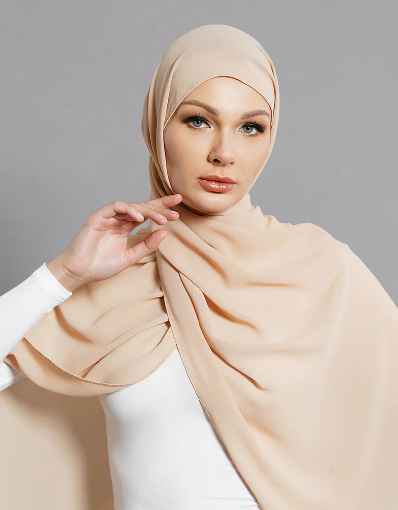 Chiffon Shawl - Shades of Nude