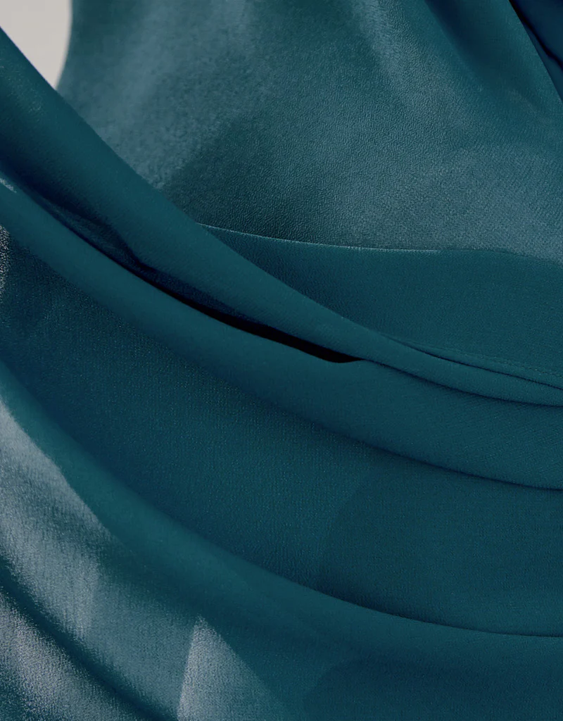 Chiffon Shawl - Shades of Teal - Image 4